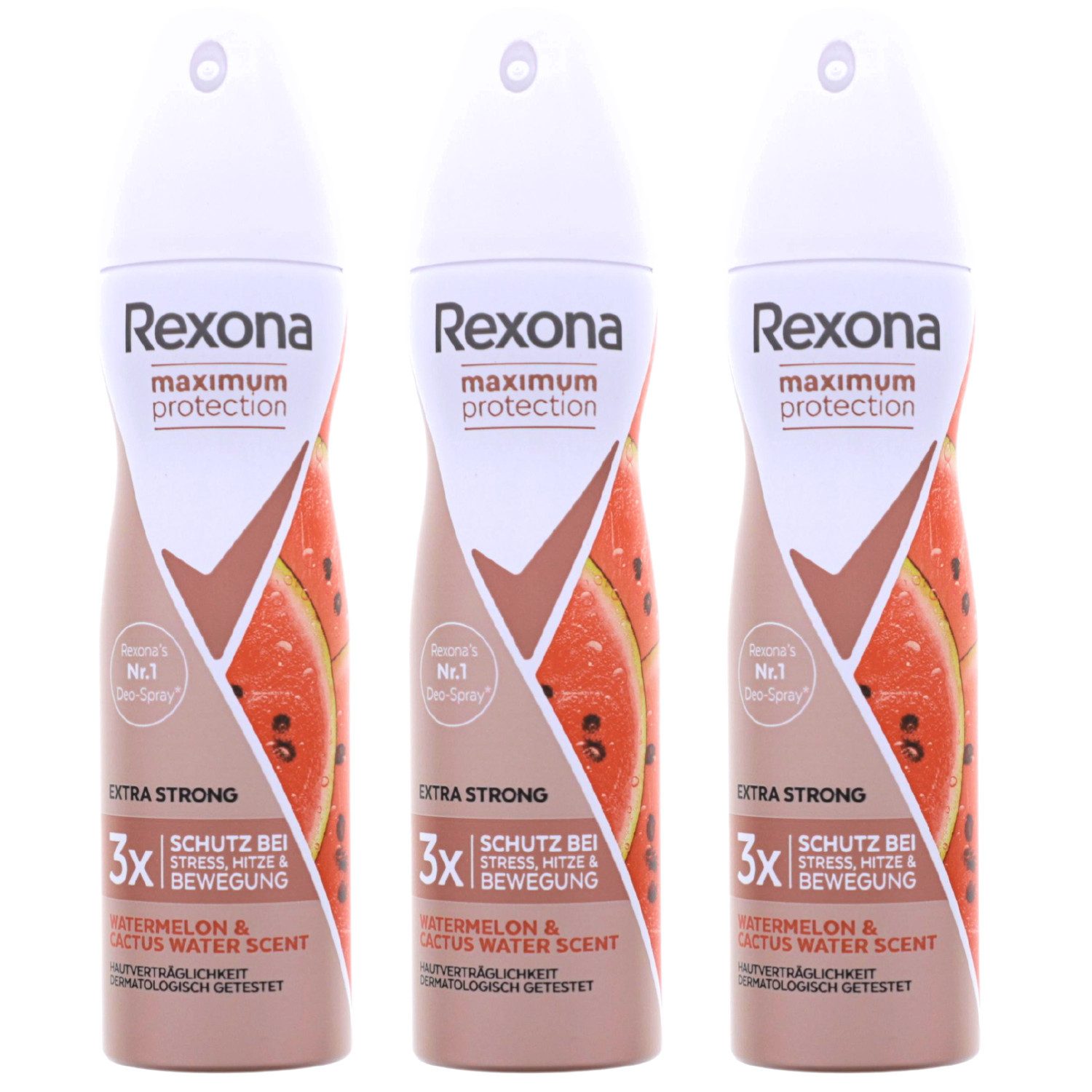 Bodyspray 3 x Rexona Maximum Protection Watermelon & Cactus Water Scent Anti Tra
