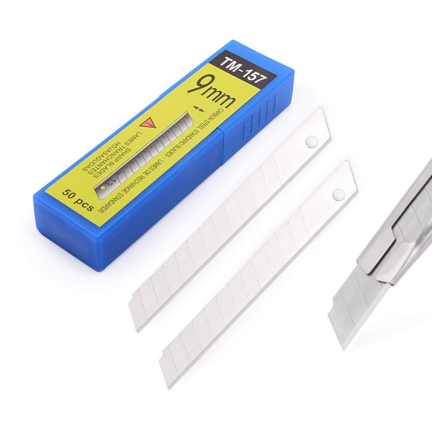LuxusKollektion Cuttermesser-Klinge Abbrechklingen 9mm 60° Kohlenstoff-Werkzeugstahl 50Stk