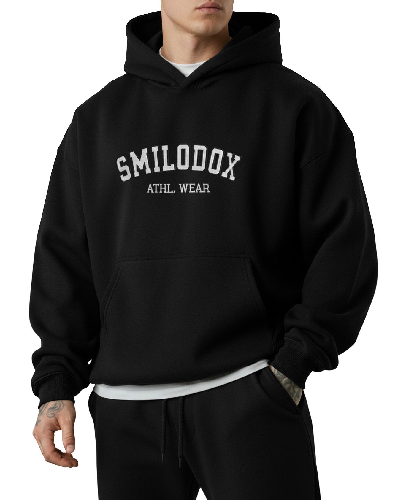 Smilodox Hoodie Kayson, Oversize Kapuzenpullover, Frontprint, große Kapuze günstig online kaufen