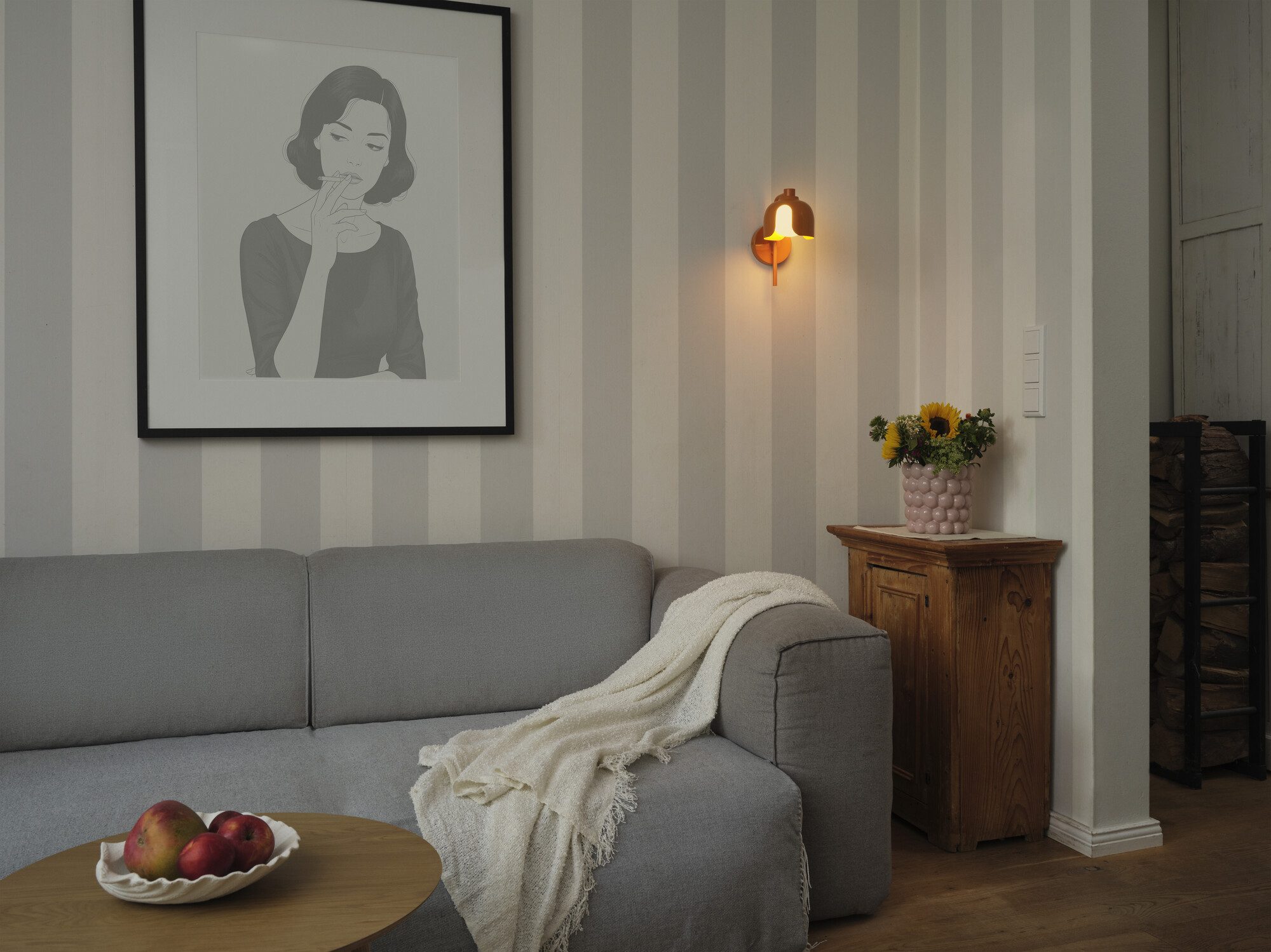 Osram Wandleuchte Decor Corolle, ohne Leuchtmittel, Fassung G9, Stahl und Glas