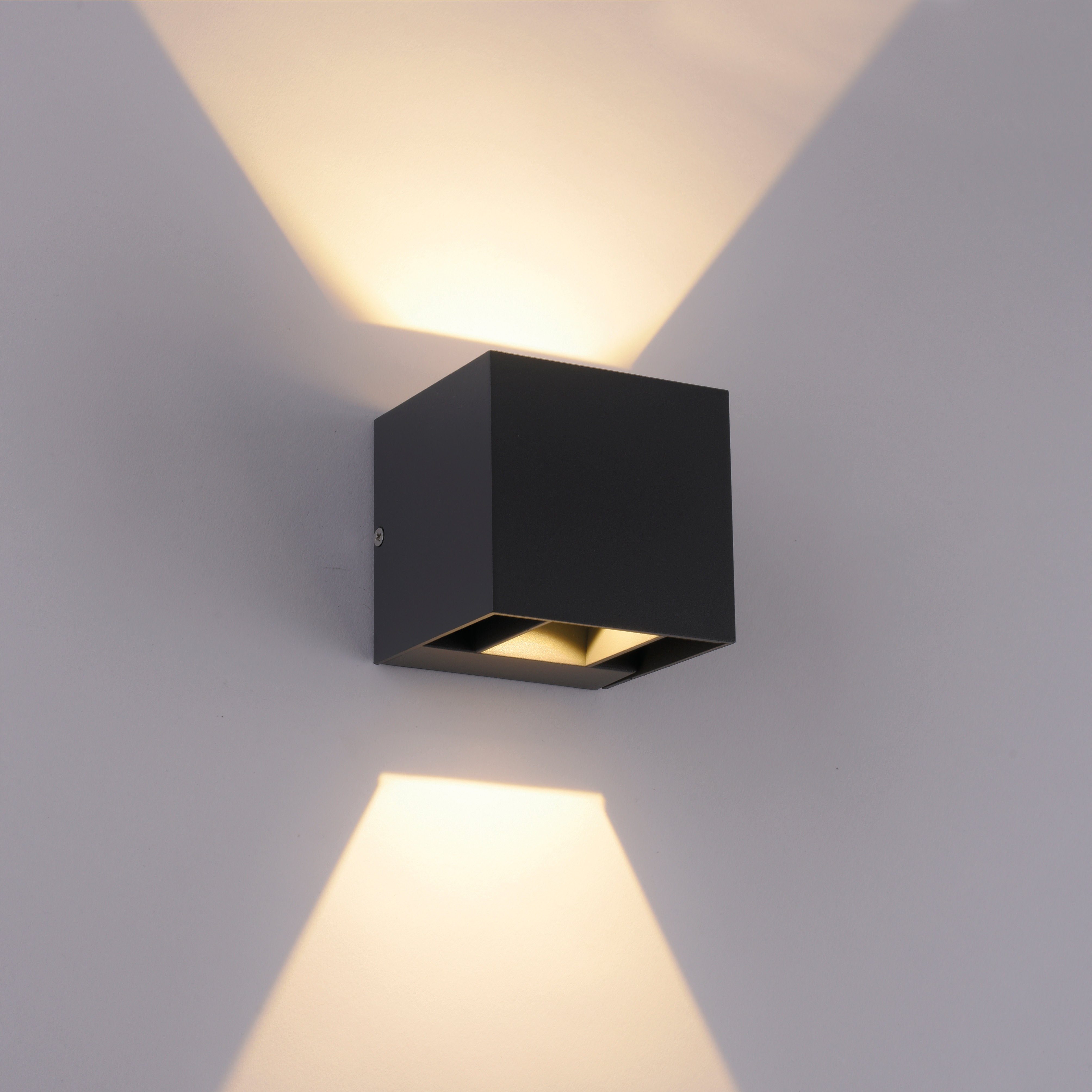 Paul Neuhaus BLOCK, integriert, LED Außen-Wandleuchte LED Warmweiß, IP54 fest