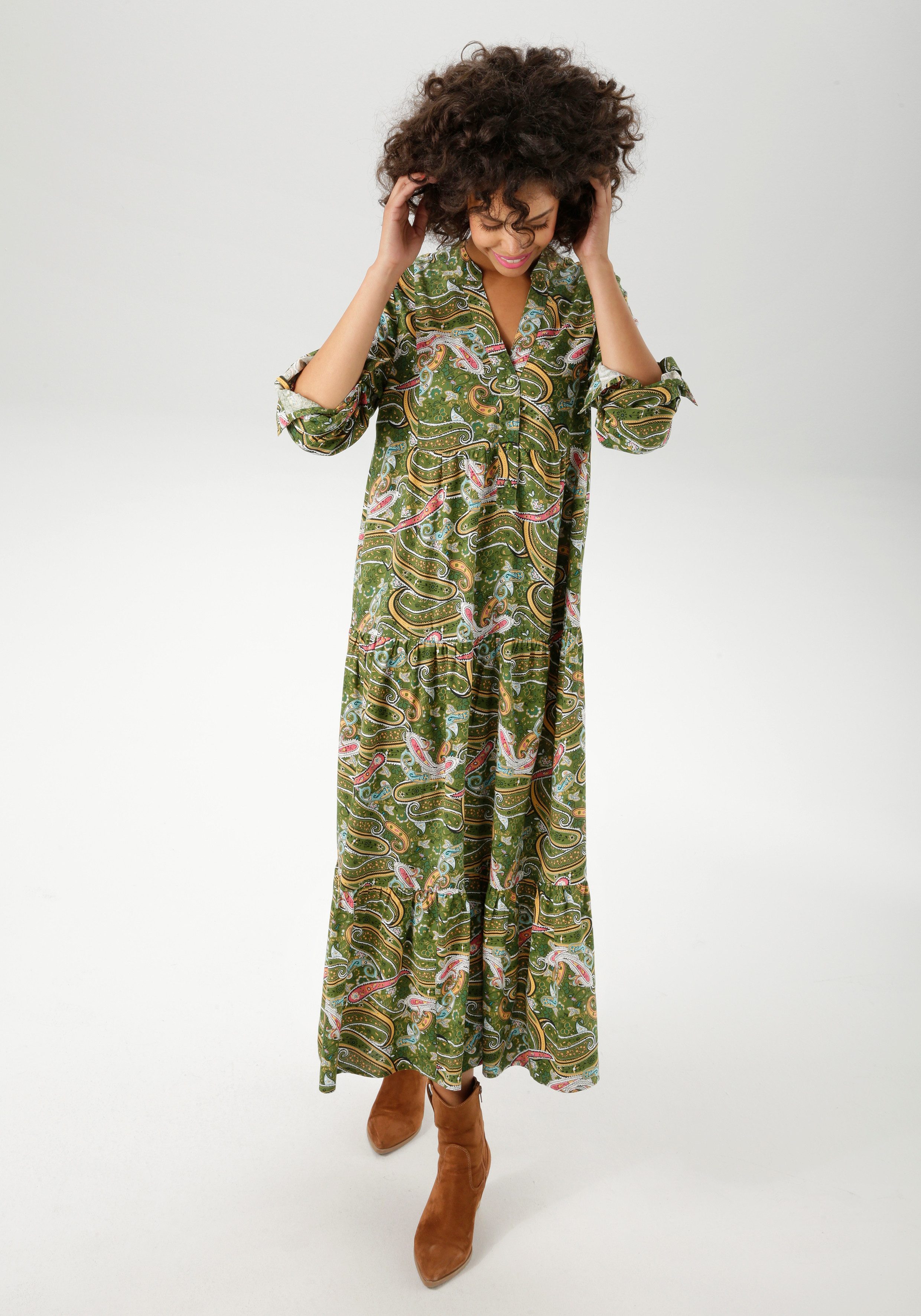 Aniston CASUAL Maxikleid mit farbenfrohen Paisley-Muster günstig online kaufen