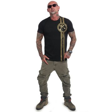 YAKUZA T-Shirt VIP Team mit goldenem Metallic-Print