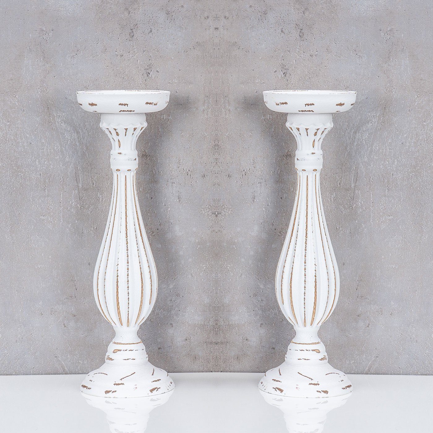 Levandeo® Kerzenhalter, 2er Set Kerzenhalter Shabby günstig online kaufen