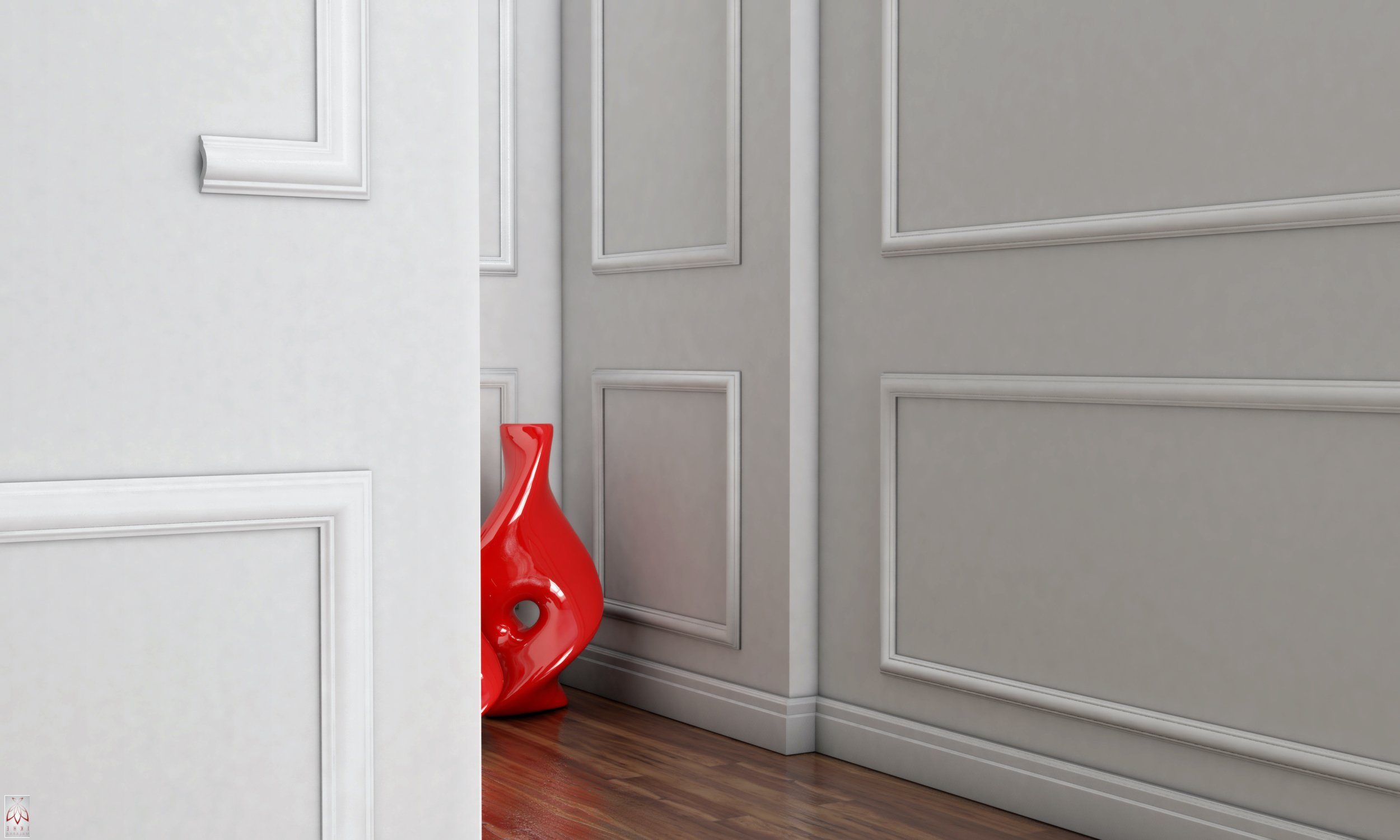 IKHEMalarka Sockelleiste Sockelleisten Bodenleiste Dekorleisten Fußleisten, 1 Stück = 2 Meter & sehr hartes Material (ähnlich PVC) weiße Farbe