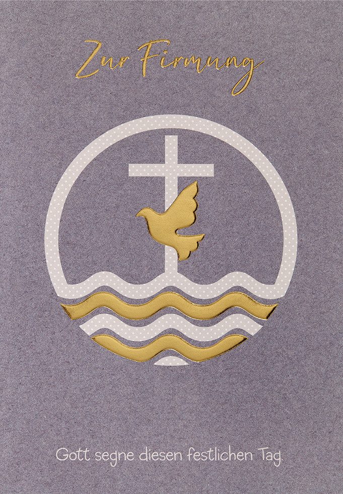Perleberg Grußkarten Firmung - unverpackt plastikfrei - Glückwunschkarte mit Umschlag
