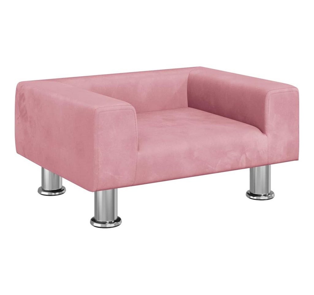Thumbnail - vidaXL Tierbett, Hundebett Rosa 50x40x26,5 cm Samt