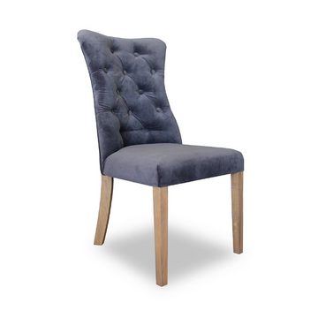 JVmoebel Stuhl 4x Stühle Stuhl Polster Design Chesterfield Garnitur Sessel Komplett