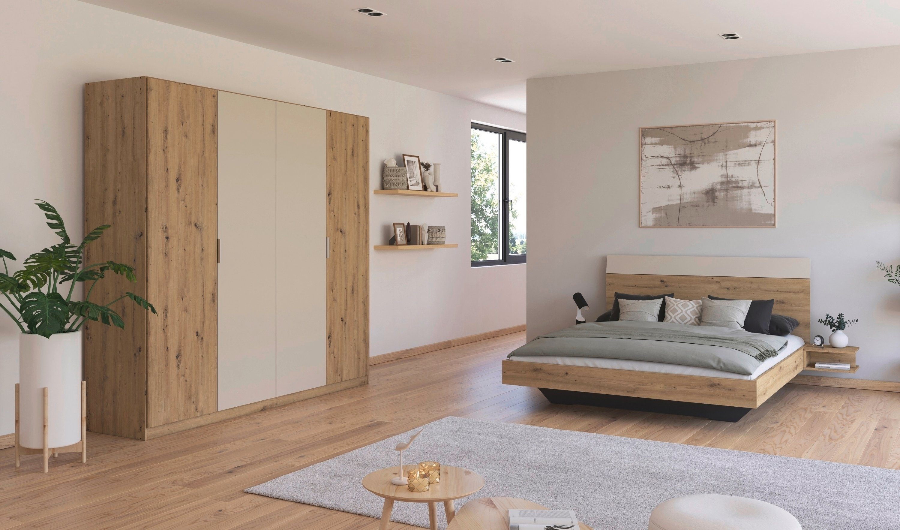 rauch Schlafzimmer-Set "Monza", mit Drehtürenschrank Breite 226 cm, Bettanl günstig online kaufen