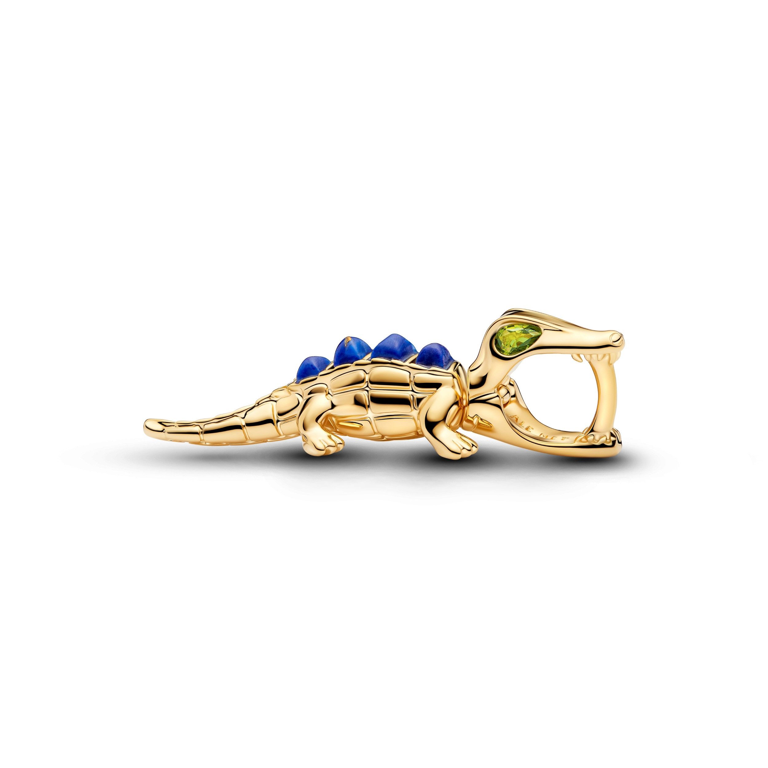 Pandora Charm-Einhänger Pandora Charm Damen Aligator Blau 14 Karat Vergoldet 764624C01