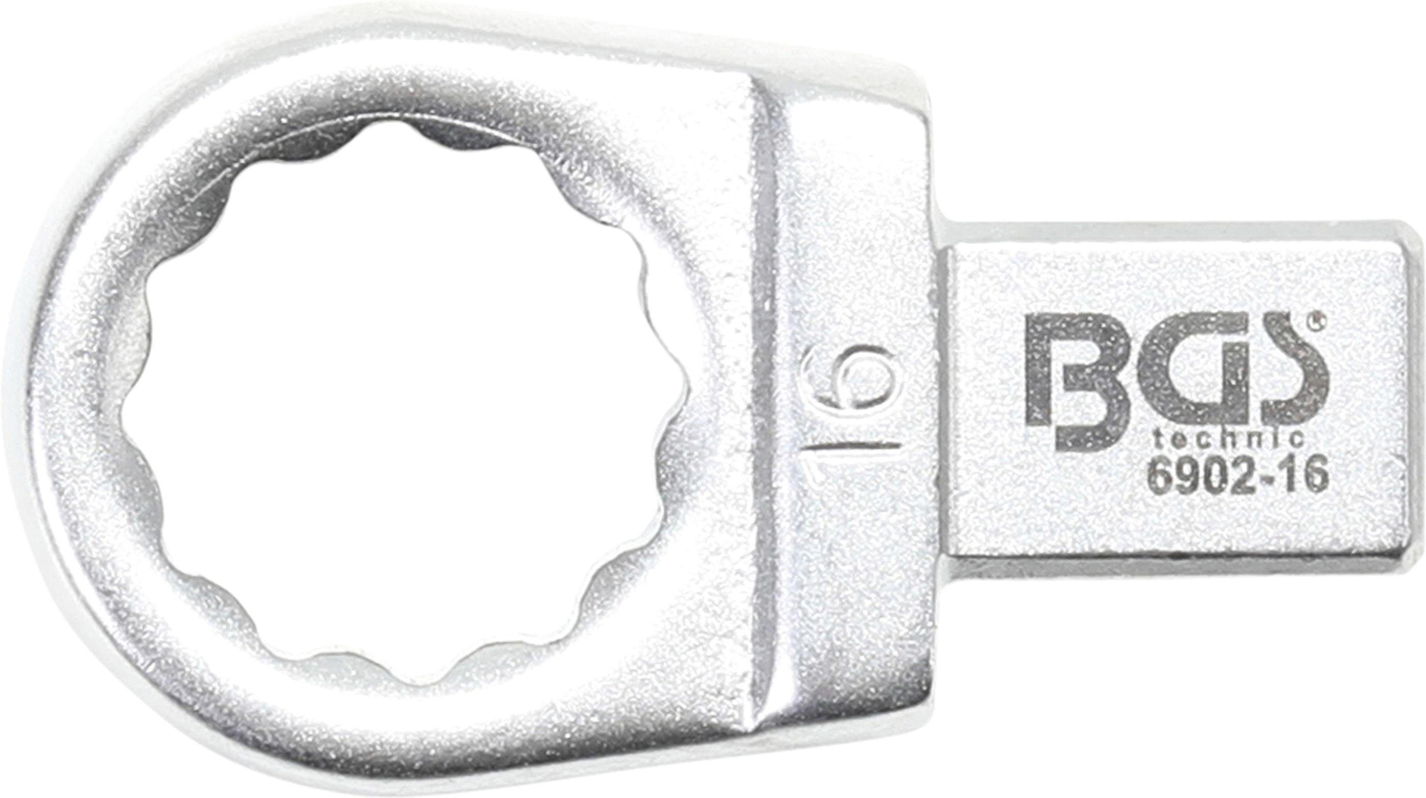 BGS technic Ausstechform Einsteck-Ringschlüssel, 16 mm, Aufnahme 9 x 12 mm