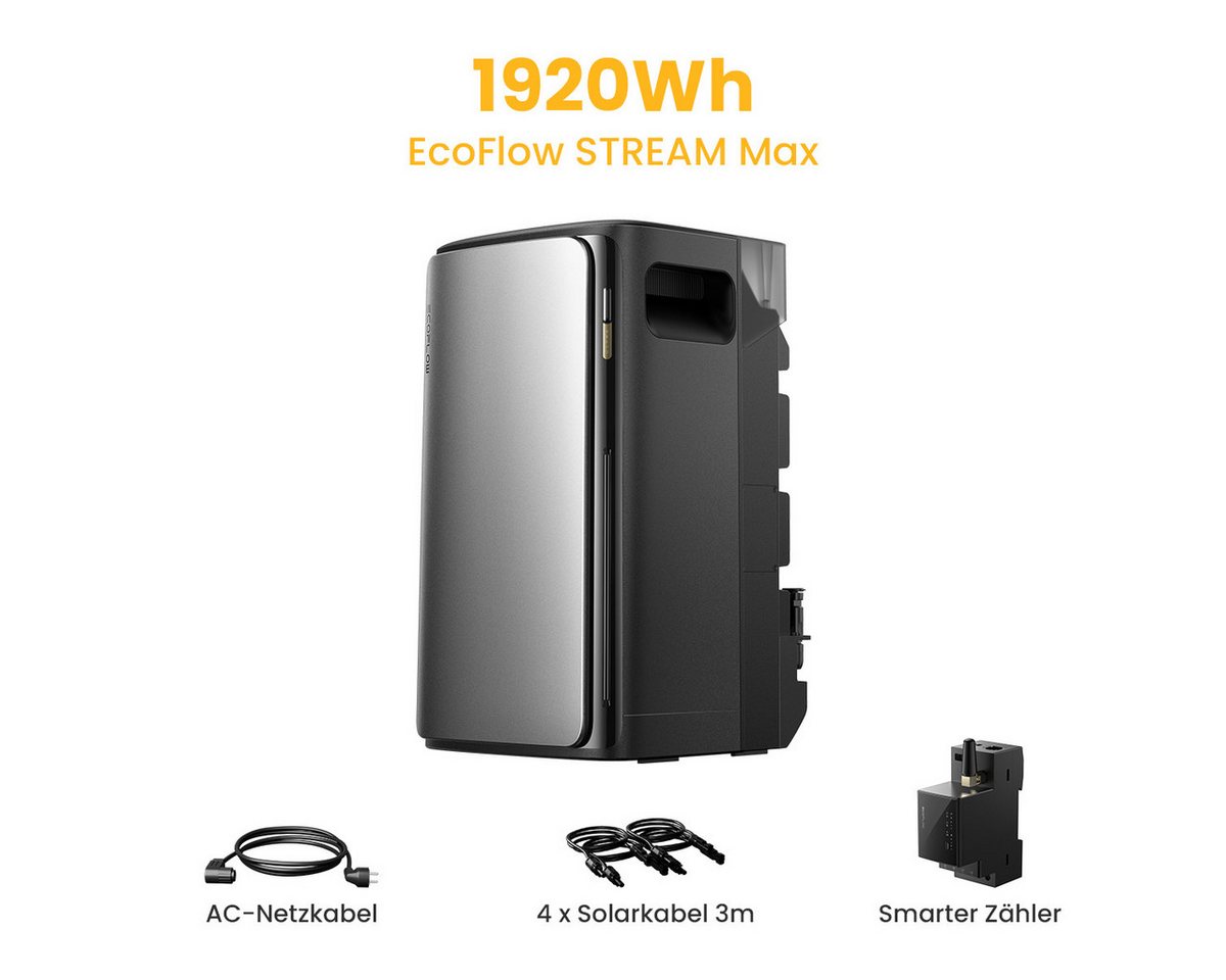 Thumbnail - Ecoflow Balkonkraftwerk EcoFlow STREAM Max 1,92 kWh Batteriespeicher mit Smart Meter, (Smart Meter im Lieferumfang entha...