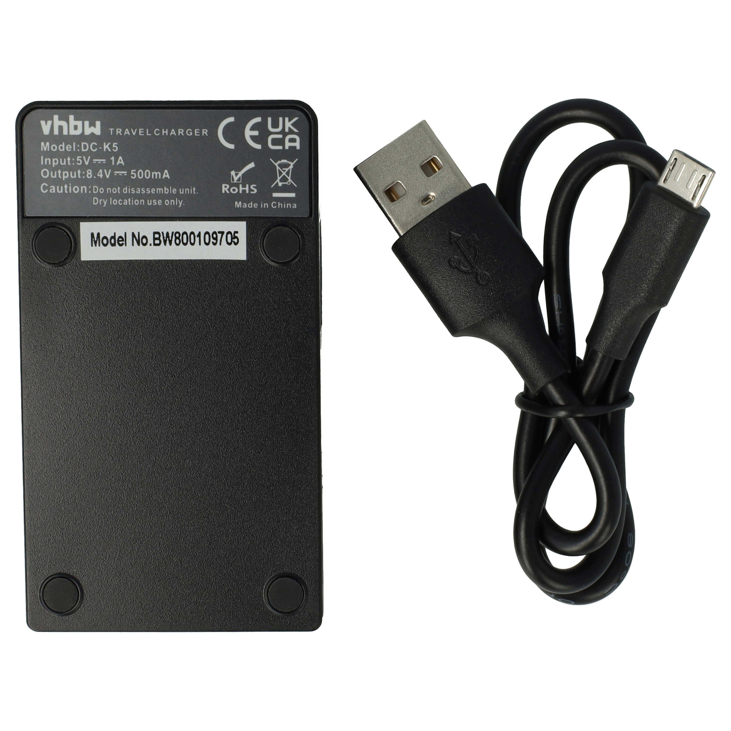 vhbw passend für Canon BP-819, BP-820, BP-827, BP-828, BP-807, BP-808, Kamera-Ladegerät