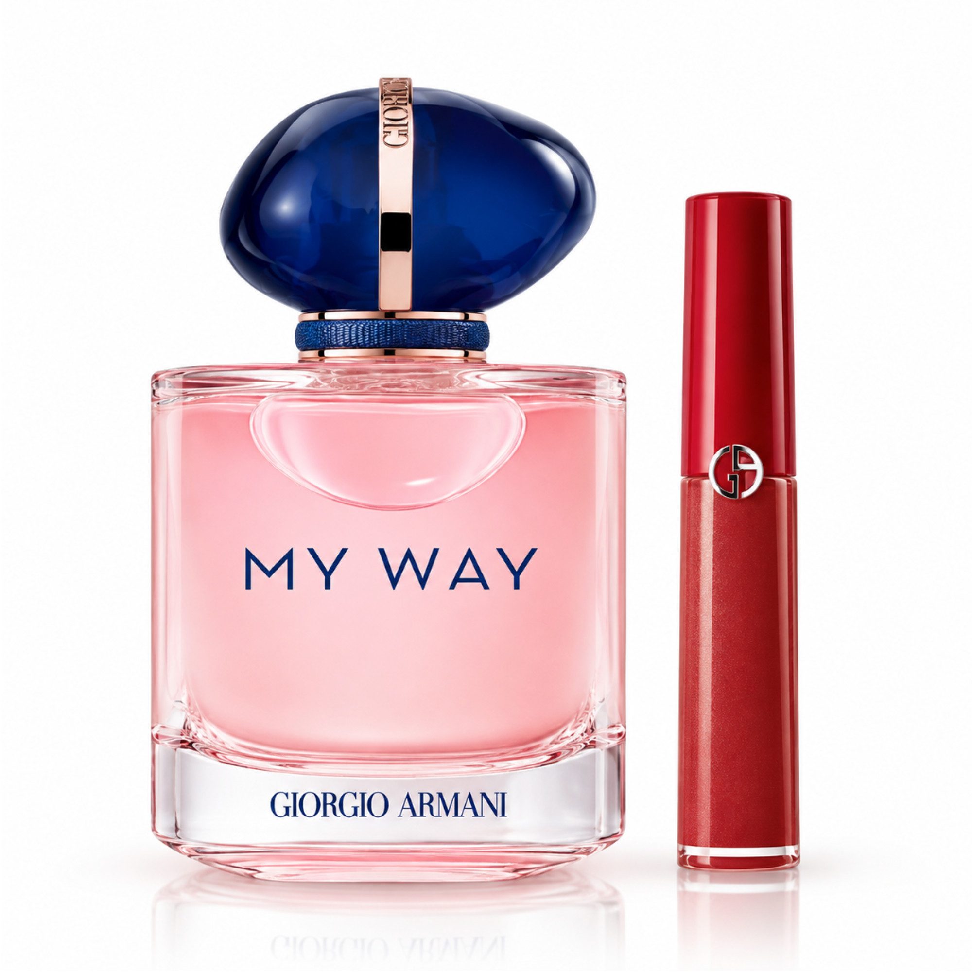 Giorgio Armani Duft-Set My Way EdP 90 ml inkl. Lip Maestro Gold Mania 405G 6,5 ml, 2-tlg., Exklusives Beauty-Duo aus Duft & luxuriöser Lippenfarbe