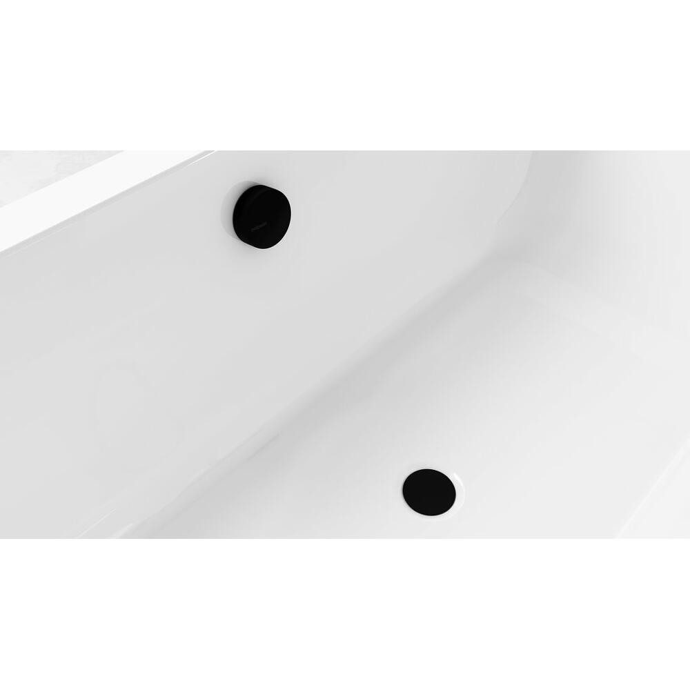 HAK Ablaufgarnitur Badewannenablaufgarnitur schwarz matt, 60cm, Stopfen 72m günstig online kaufen