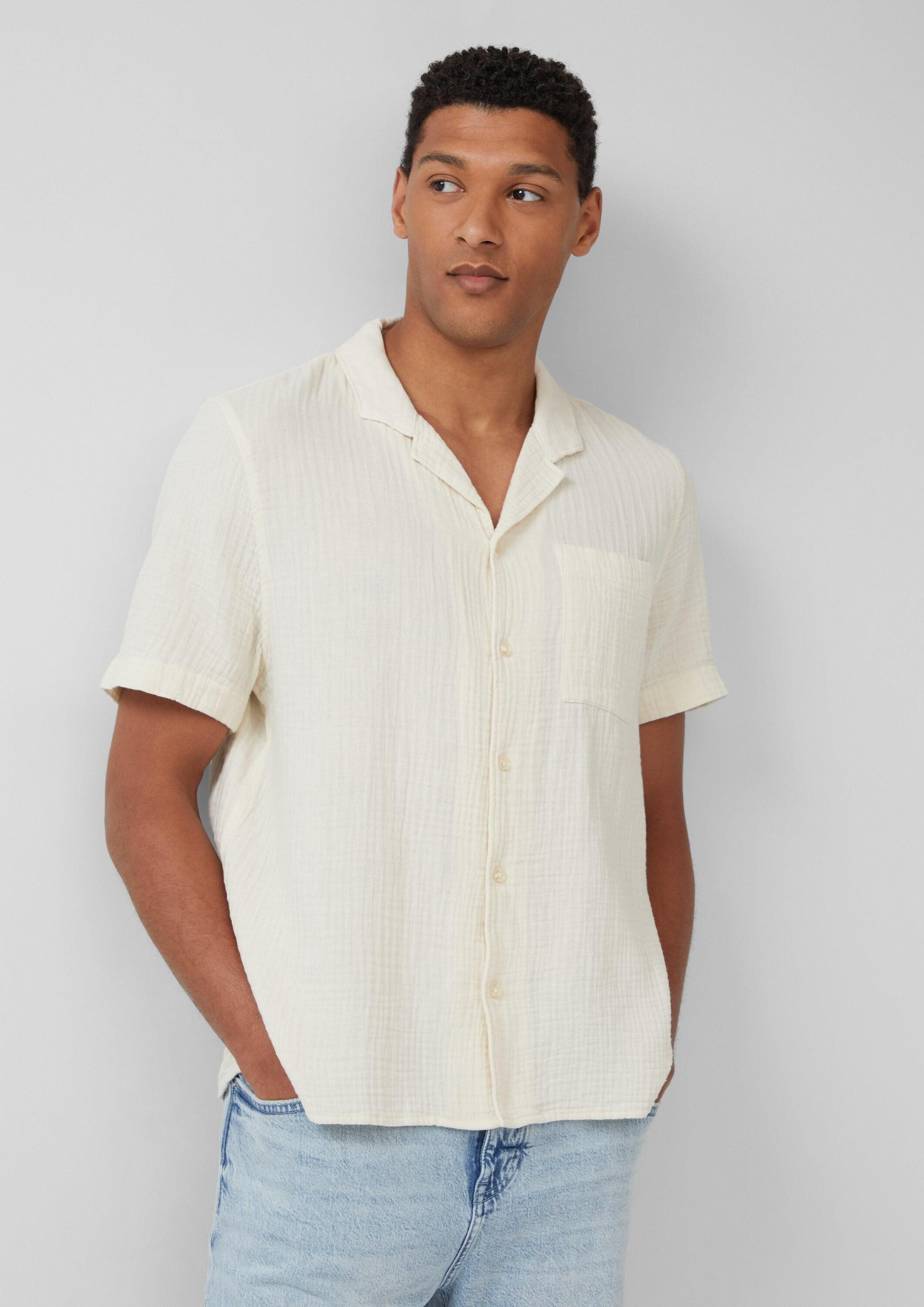 s.Oliver Kurzarmhemd Hemd Resort Fit: Luftiges Kurzarmhemd aus Musselin günstig online kaufen