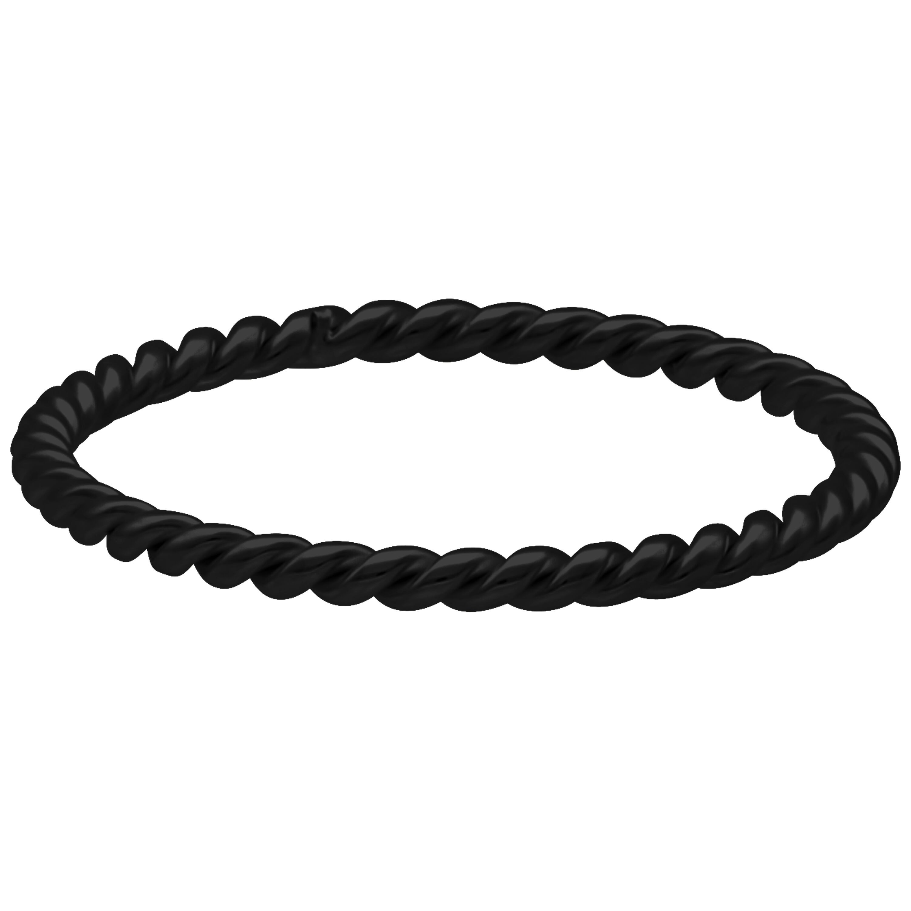 Wildcat Fingerring Twisted Ring - Schwarz, 21,0 mm, Chirurgenstahl 316L - wasserfest, langlebig, hautverträglich