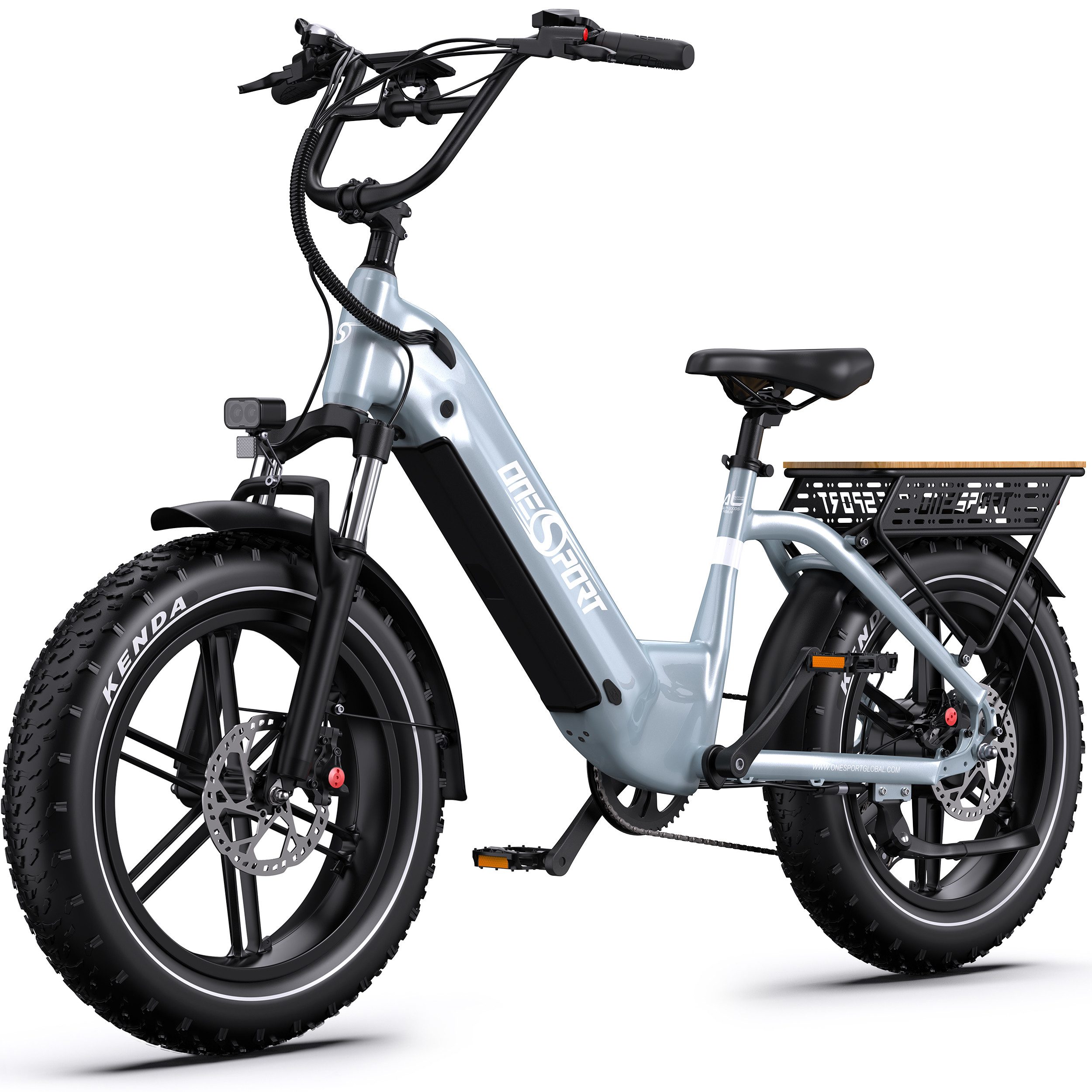 Onesport E-Bike Cityrad herren Elektrofahrrad 20× 4.0 Zoll 18AH 48V 864WH damen E-MBT, 7 Gang Shimano, Kettenschaltung (Shimano 7-Gang), Heckmotor, 864 Wh, Cityrad 7 Gang Shimano, hydraulischen Scheibenbremse, Kettenschaltung