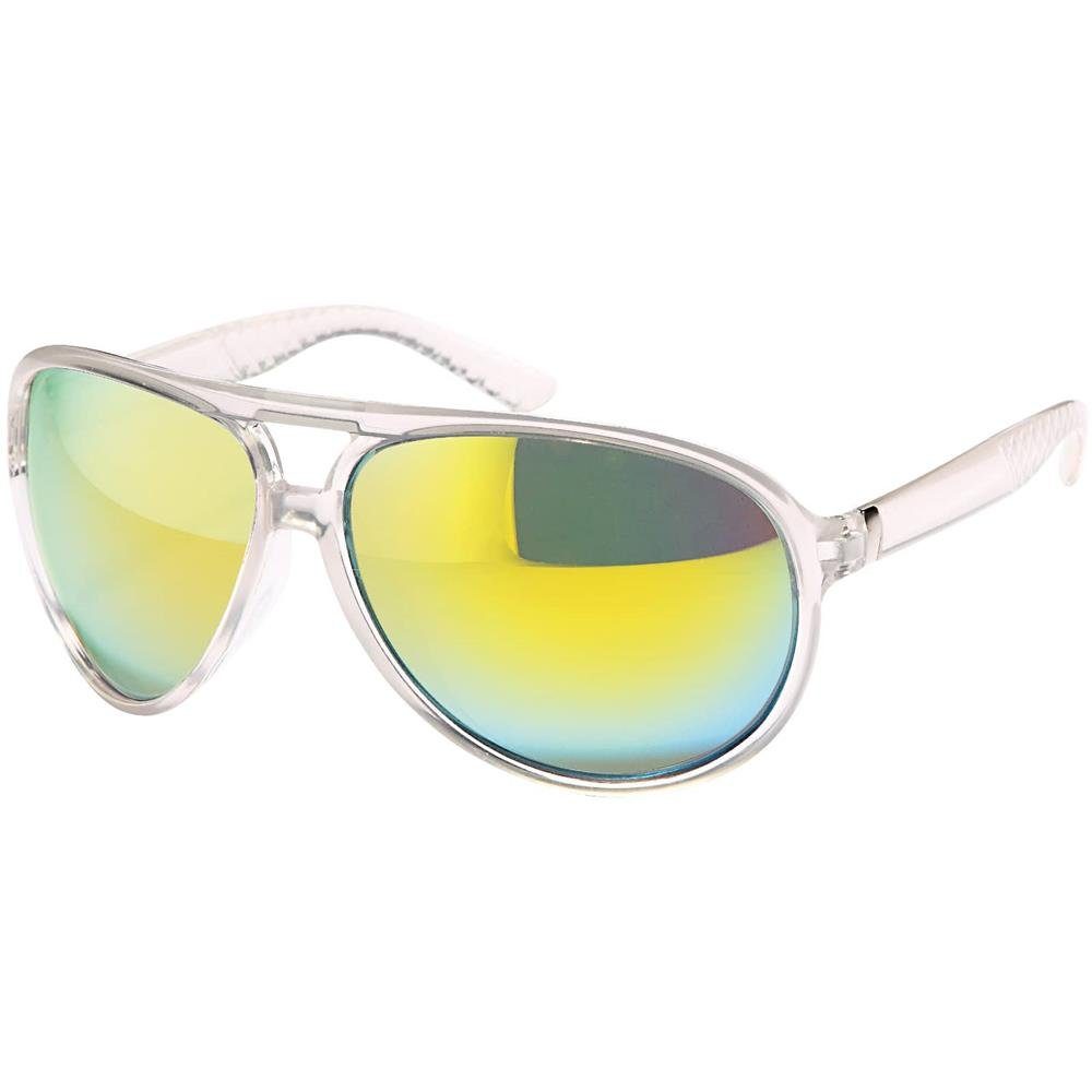 Grün (1-St) Linsen schwarzen Eyewear Designer Pilotenbrille Sonnenbrille BEZLIT Weiß Piloten mit Damen