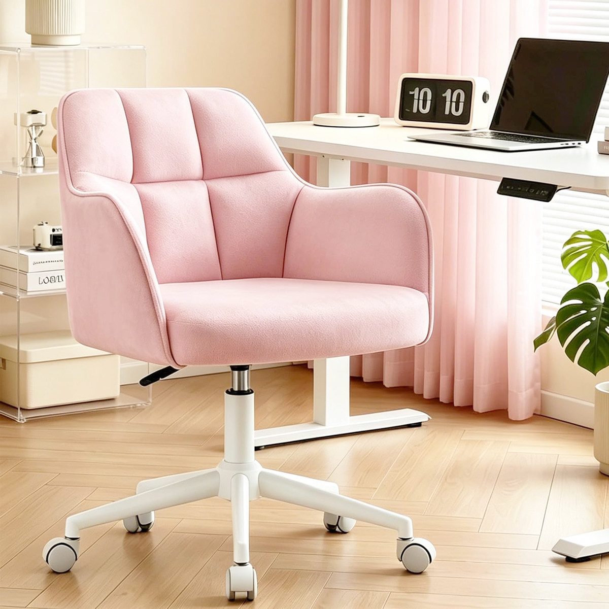 YOUDENOVA Bürostuhl mit Rollen, höhenverstellbarer, ergonomisch, 64x64x90cm (1 St), Höhenverstellbar & 360° Drehbar