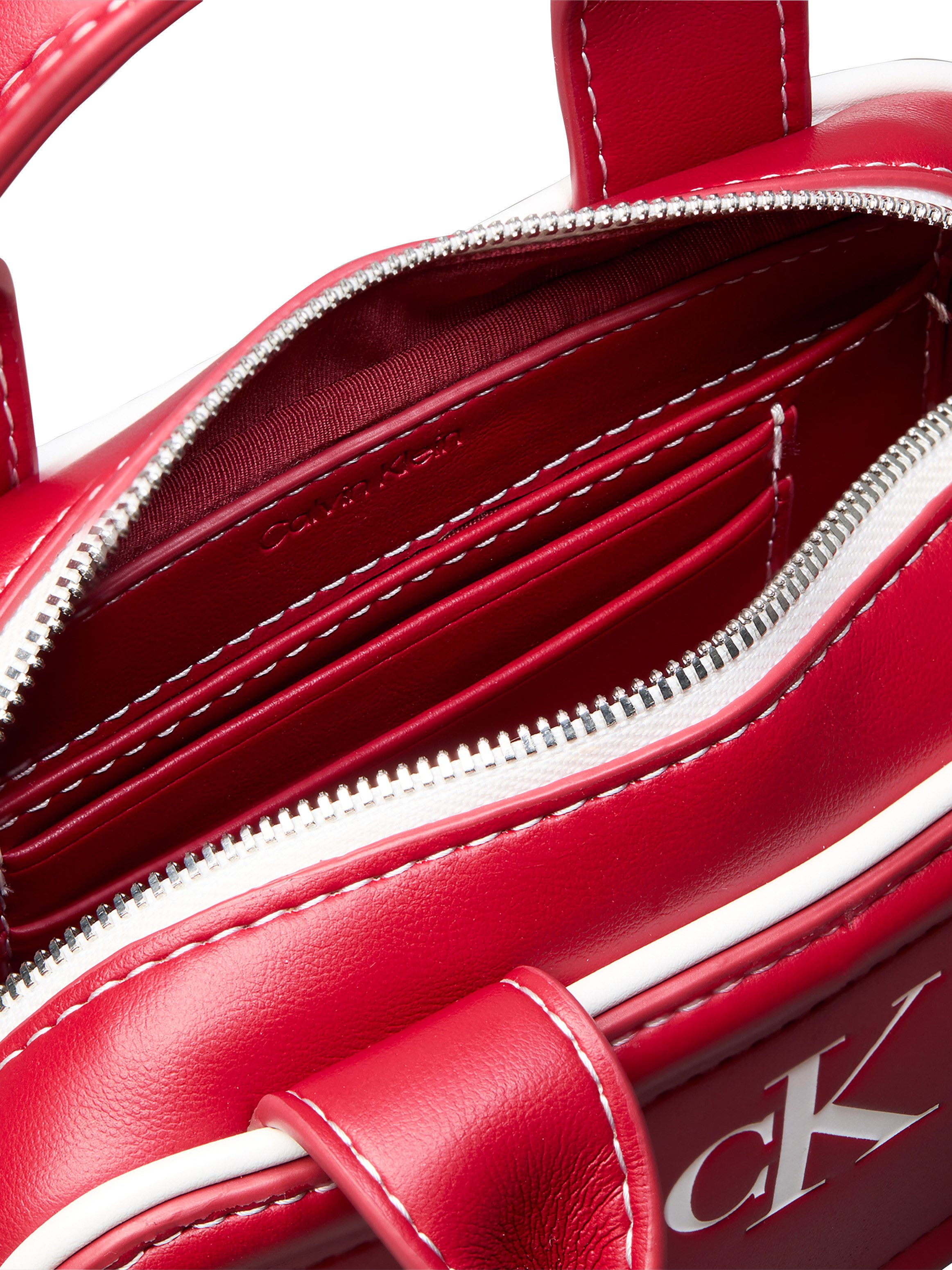 Calvin Klein Mini Bag CONTRAST CK MINI BAULETTO BAG, Mini Bag, Umhängetasche, Schultertasche im Kontrast-Look