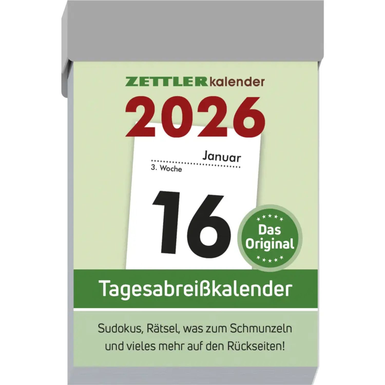 ZETTLER Abreißkalender Zettler Tagesabreißkalender S 2026 - Abreißkalender 4 × 6 cm, 1 Tag...