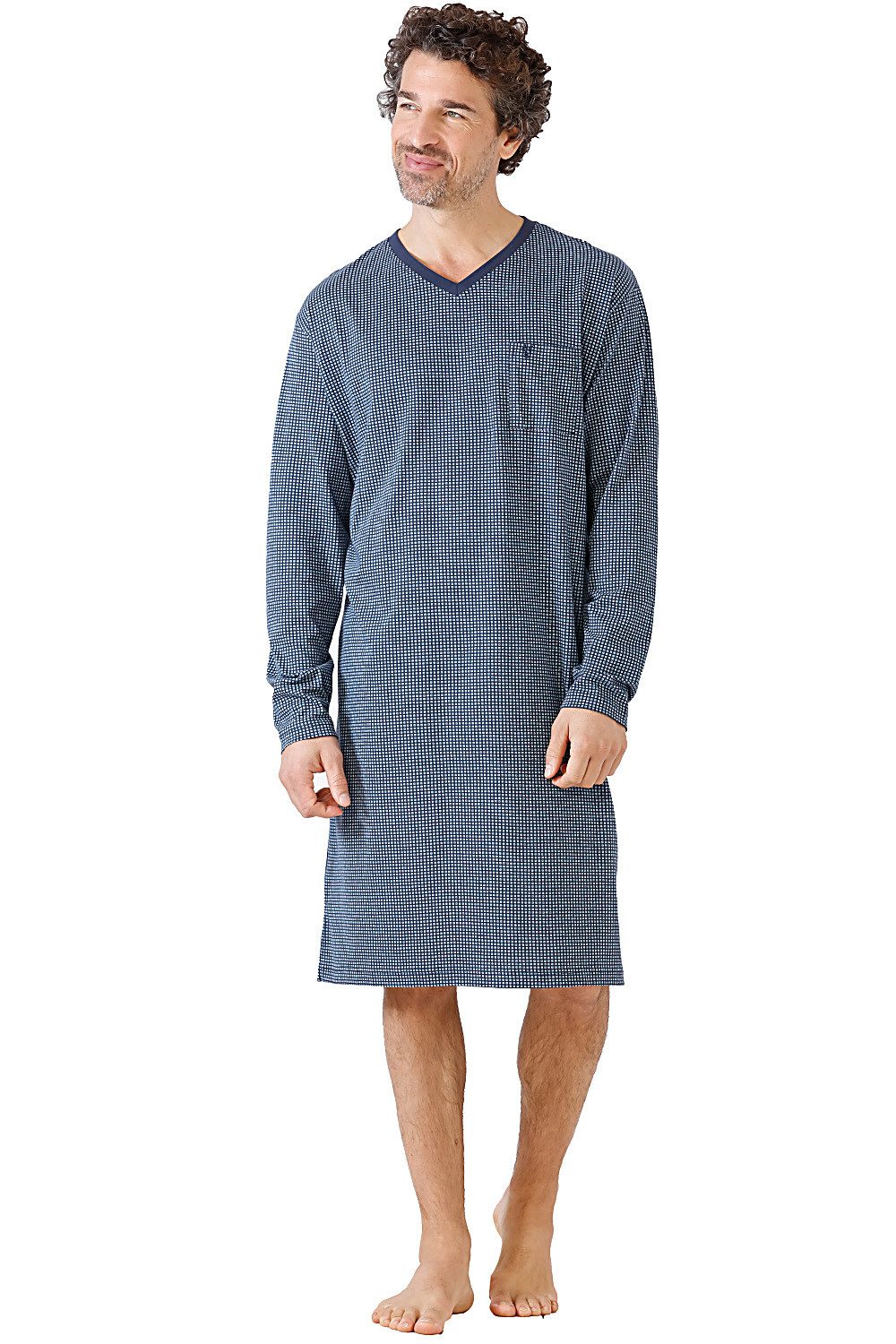 Hajo Pyjamaoberteil Herren Nachthemd Sleepshirt langer günstig online kaufen