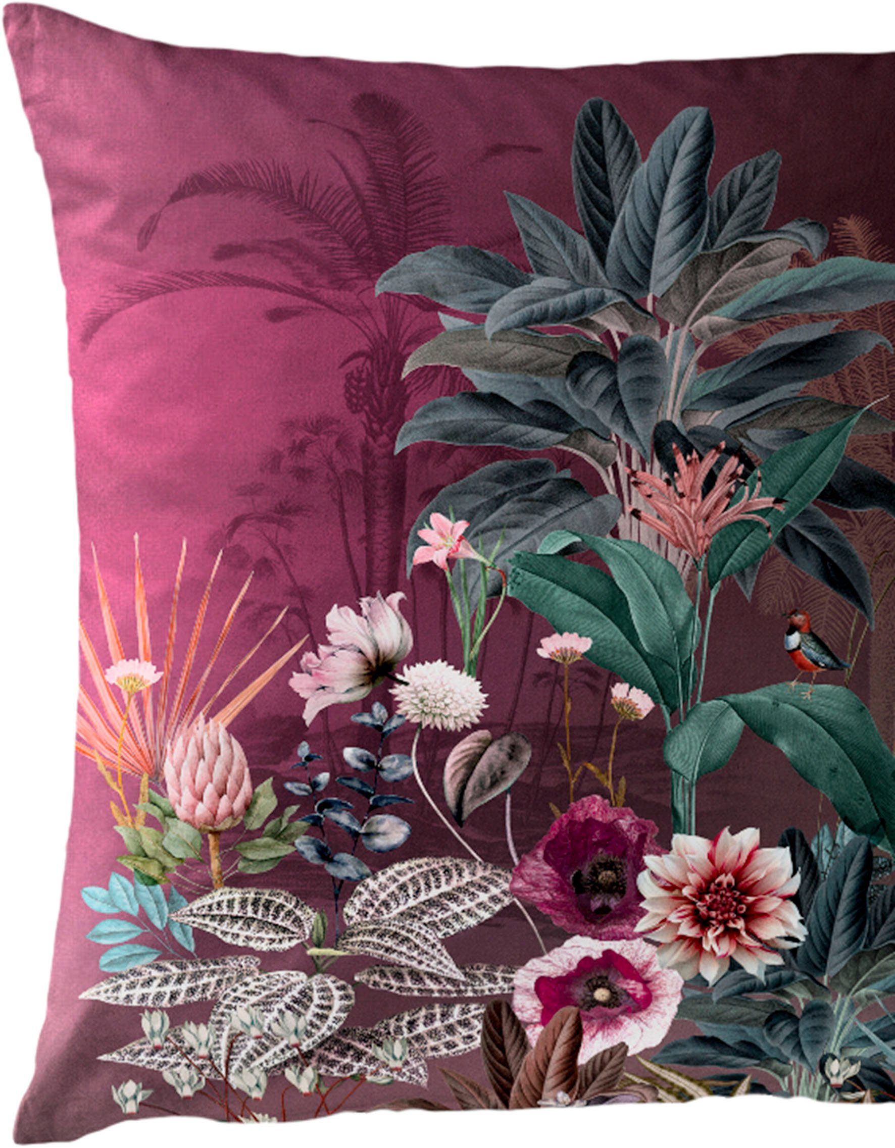 BIERBAUM Bettwäsche 5283, Mako-Satin, 2 teilig, Mako-Satin, 100 % Baumwolle, pflegeleicht, floral