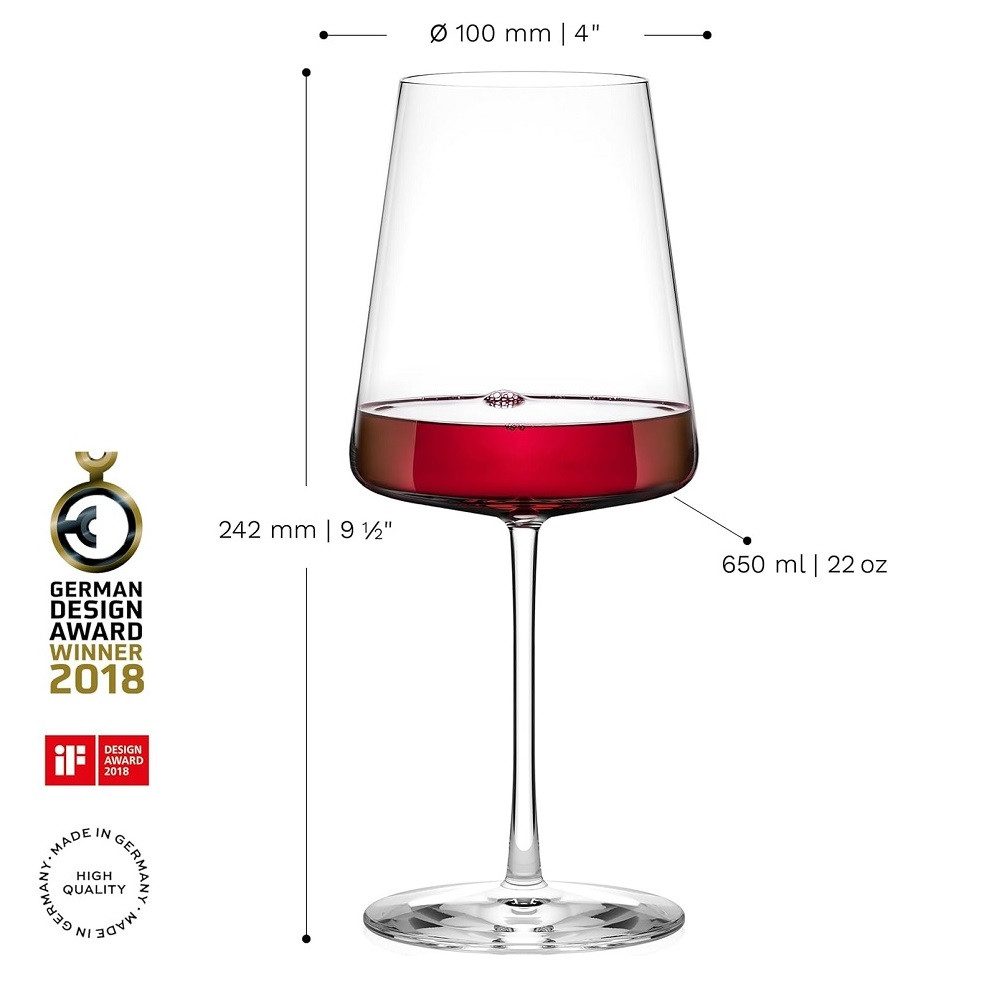 Stölzle Lausitz Rotweinkelch Set – 6 Elegante Weingläser Aus Kristallglas, 450 Ml, Made In Germany