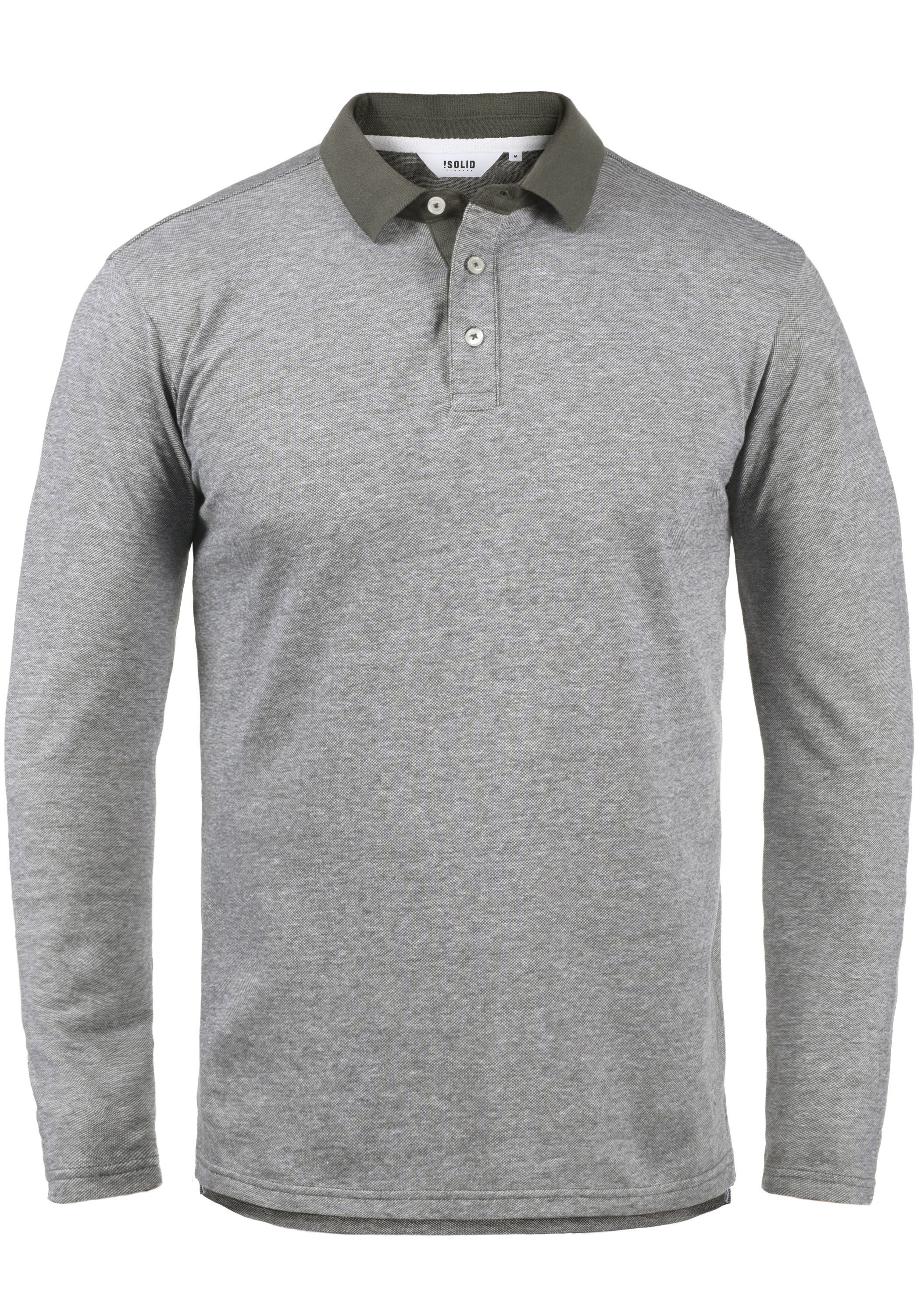 !Solid Poloshirt SDPantos Polo Med Grey Melange (8254) | Poloshirts