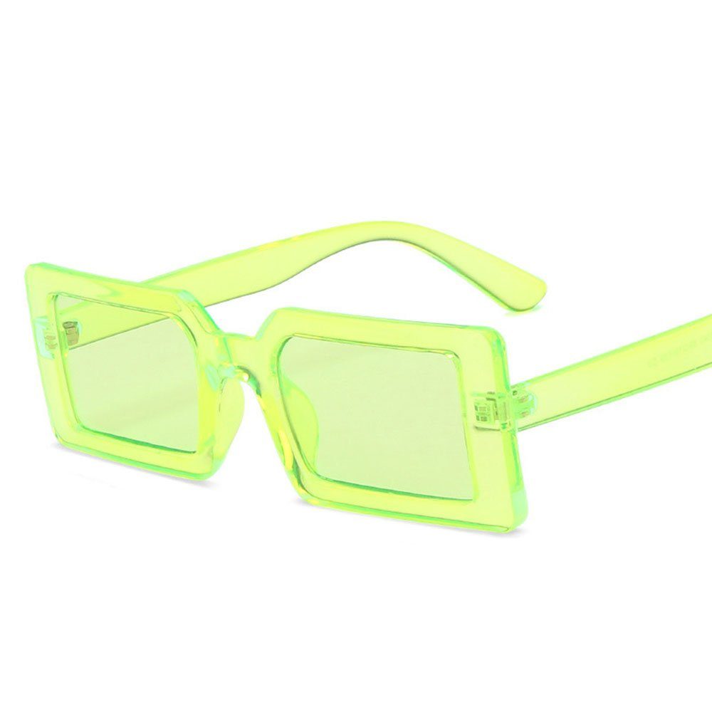 Damen Brillen Housruse Sonnenbrille Sonnenbrille Fluorescent Green Sonnenbrille Trend Street Shooting Catwalk Square Sonnenbrill