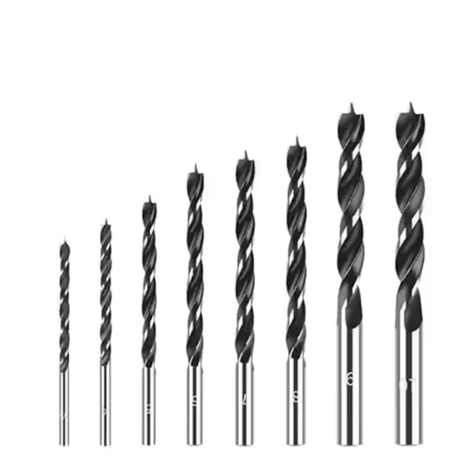 GEKO Spiralbohrer Holzspiralbohrer Set 8-teilig 3–10 mm mit Zentrierspitze, (8-tlg), Zentrierspitze, 8 Bohrergrößen