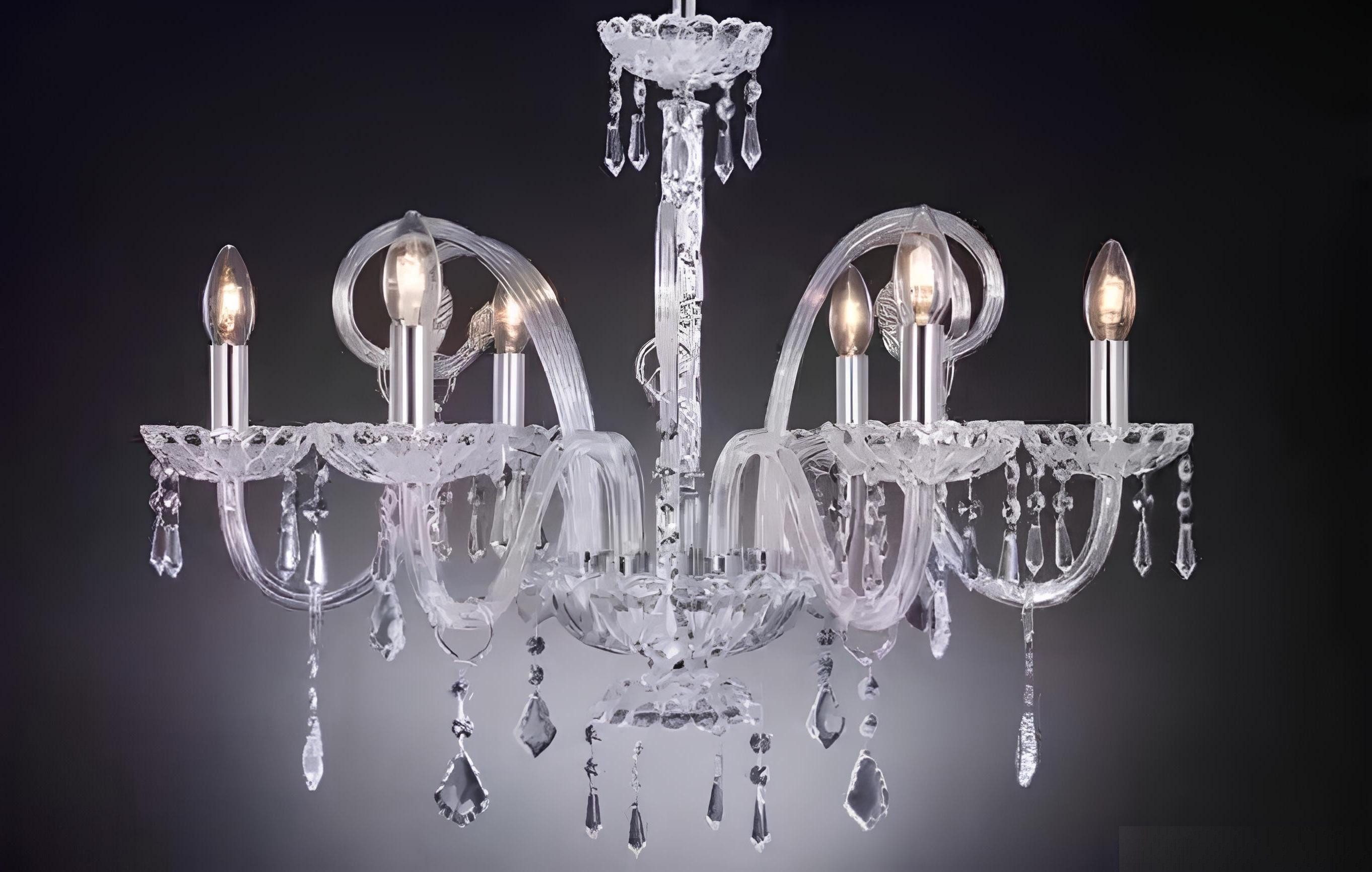 Xlmoebel Kronleuchter Eleganter Kronleuchter mit Kristallverzierungen in klassischem Design, Hergestellt in Europa