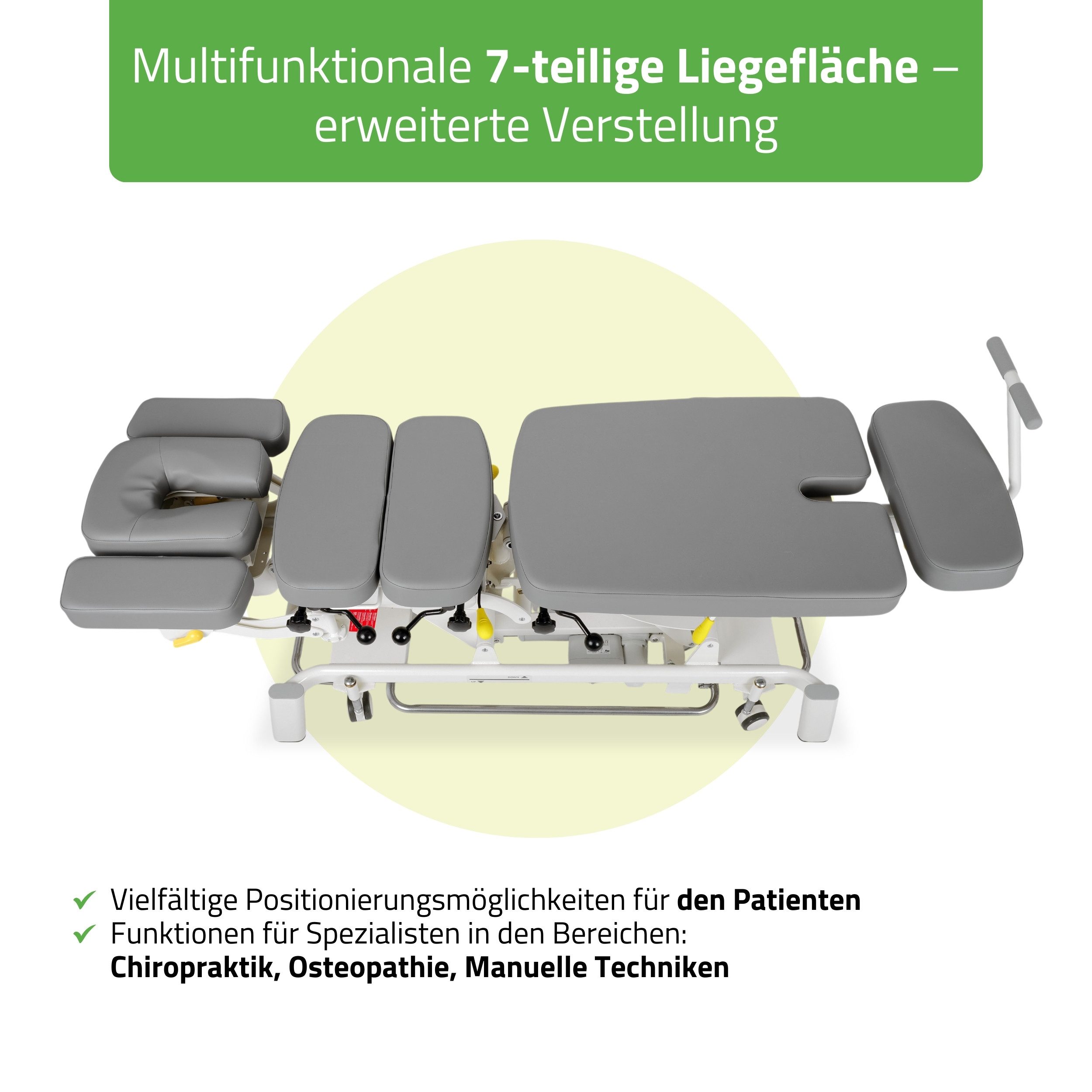 Habys Massageliege Upright Chiro Z7 Elektrische Behandlungsliege Therapieliege