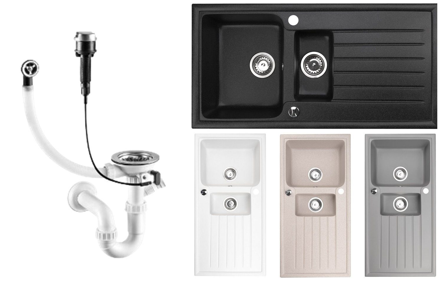 Faizee Möbel Granitspüle Granitspüle Spülbecken Küchenspüle Einbauspüle 100 günstig online kaufen