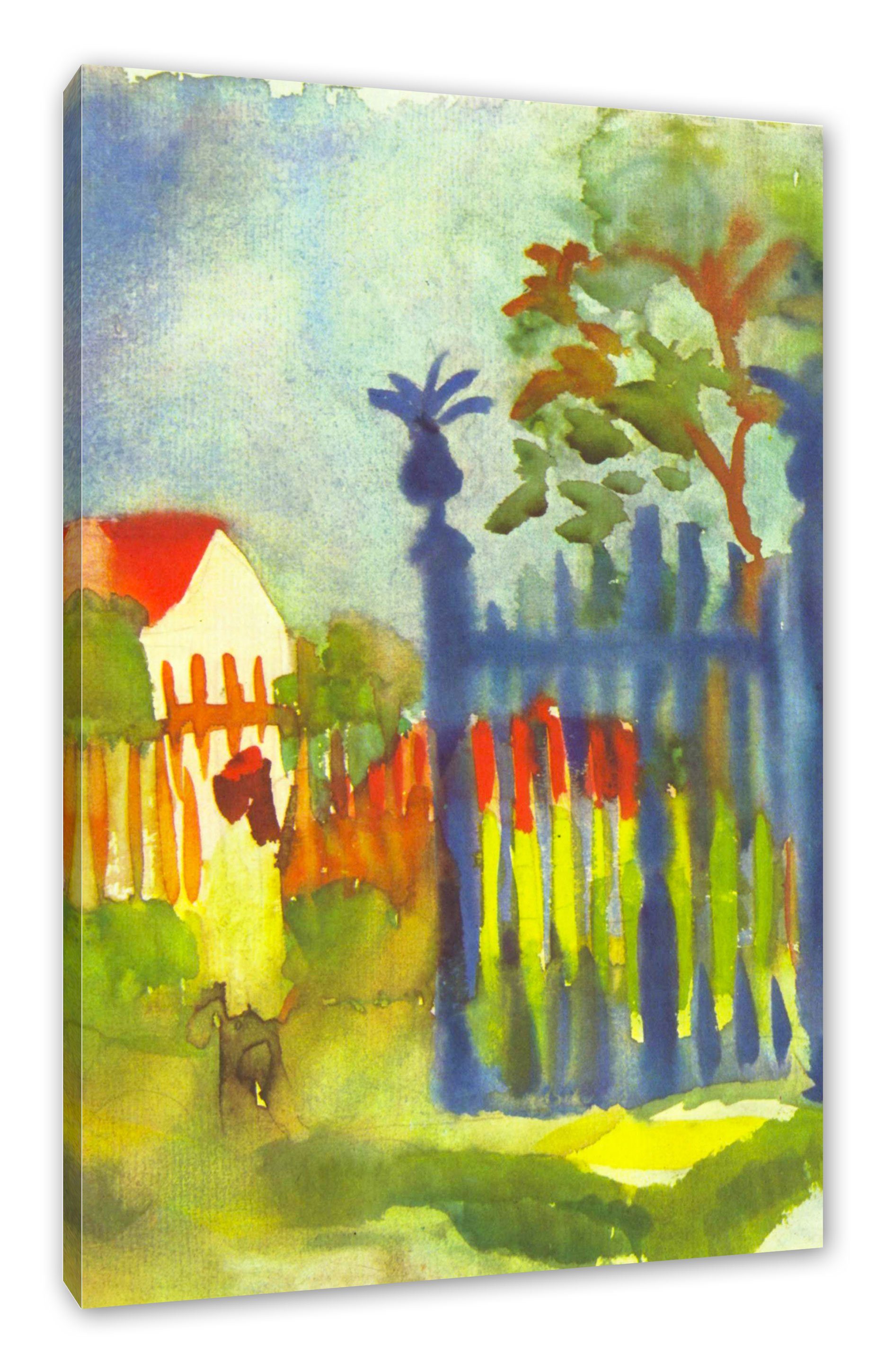 Pixxprint Leinwandbild August Macke - Gartentor, günstig online kaufen