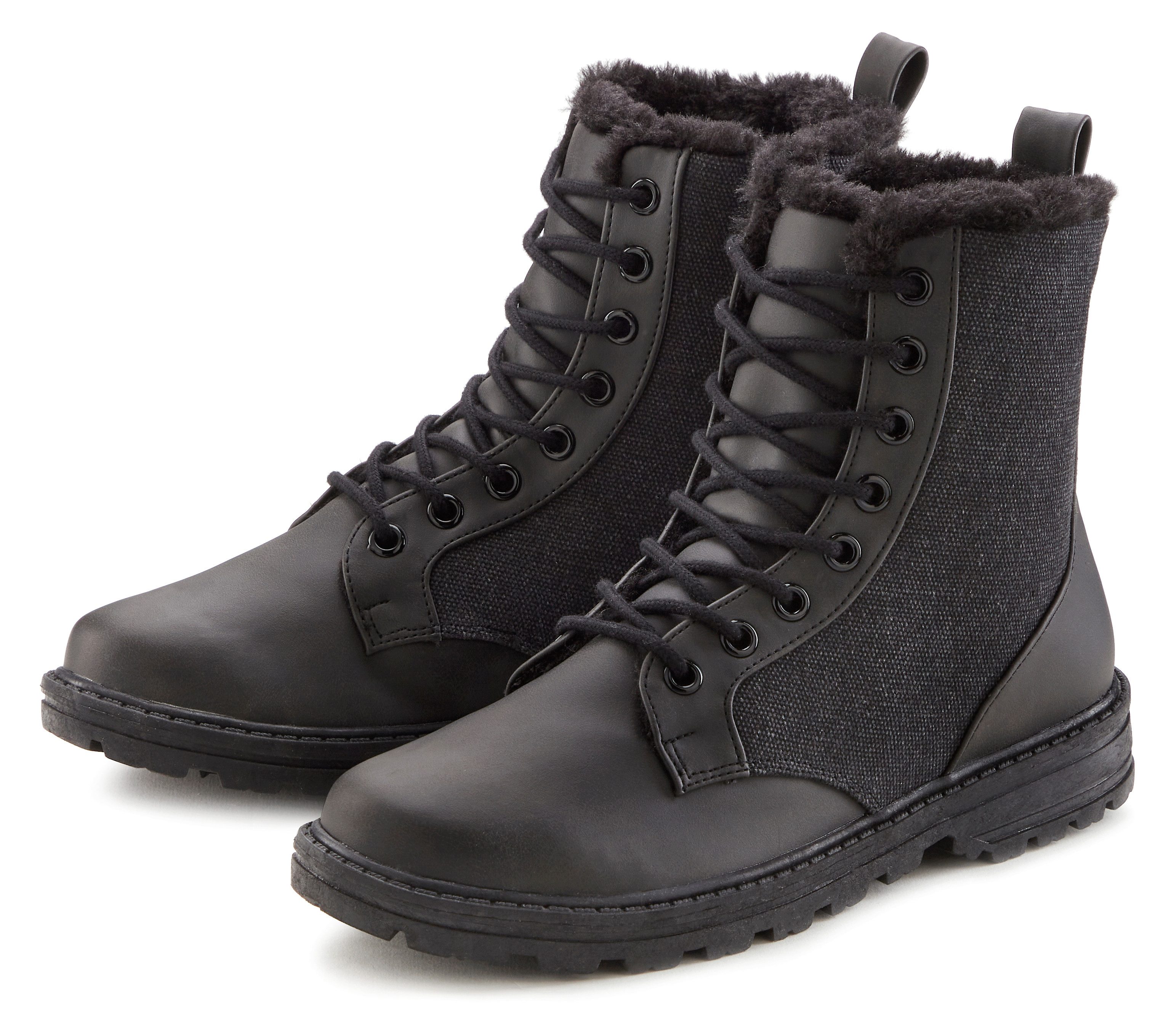 Vivance by Lascana Stiefel, Boots Stiefelette mit Warmfutter und leichter Profilsohle VEGAN