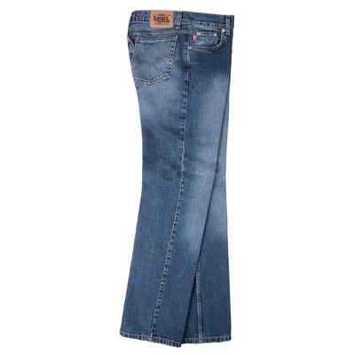 Lucky Star Bequeme Jeans Übergrößen Lucky Star Jeans-Hose Shadow in denim blau used sandblast