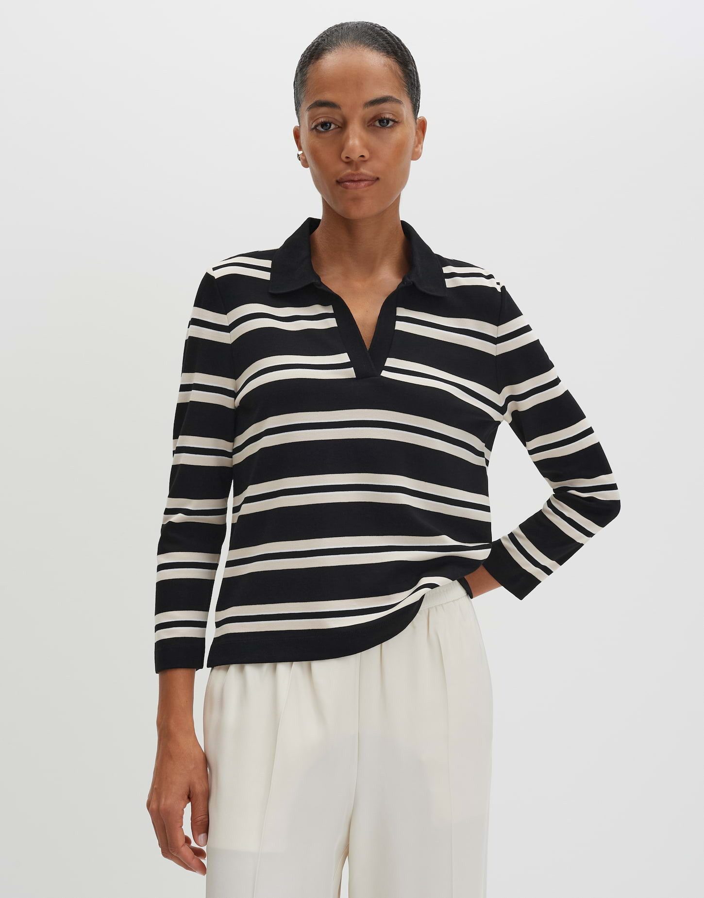 someday Poloshirt KIONA Regular mit sportiven Rugbystreifen gerader Schnitt günstig online kaufen
