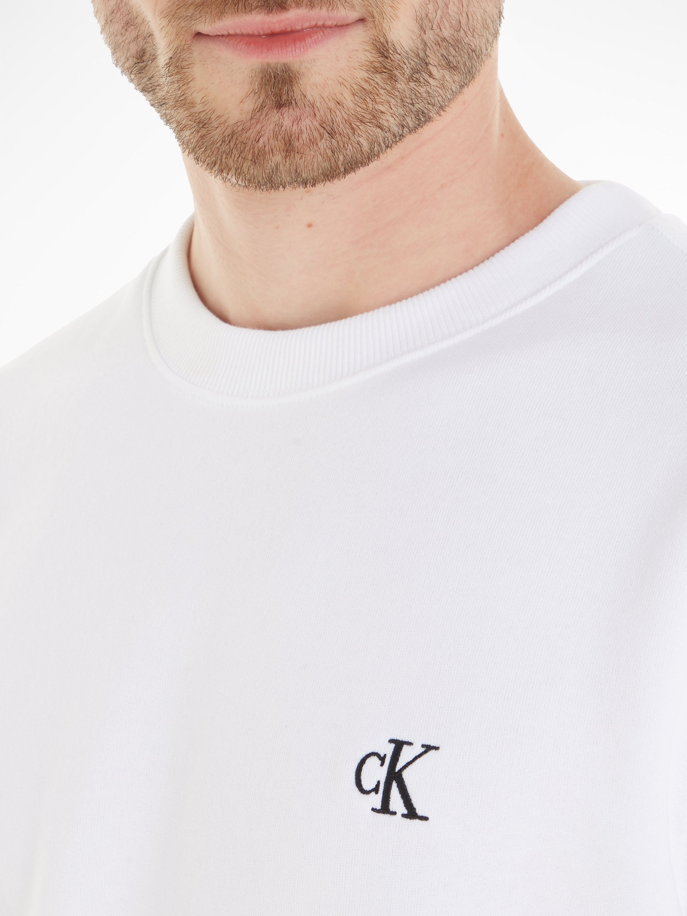 Calvin Klein Jeans Sweatshirt CK ESSENTIAL REG CN mit Logoschriftzug auf dem Arm
