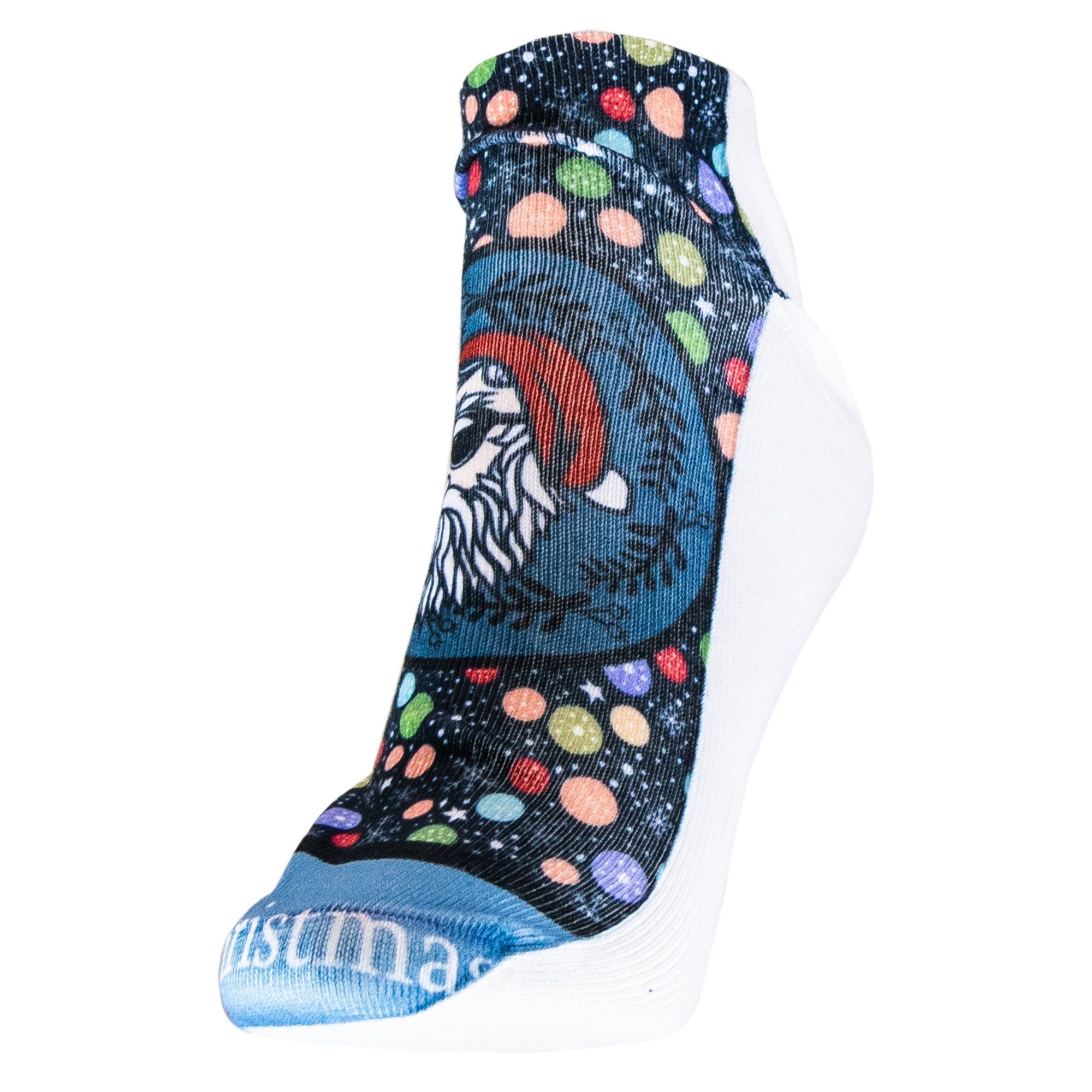 cosey Sneakersocken 1 Paar Sneaker-Weihnachts-Socken – Einheits-Größe 33-40 Weichnachtsmann