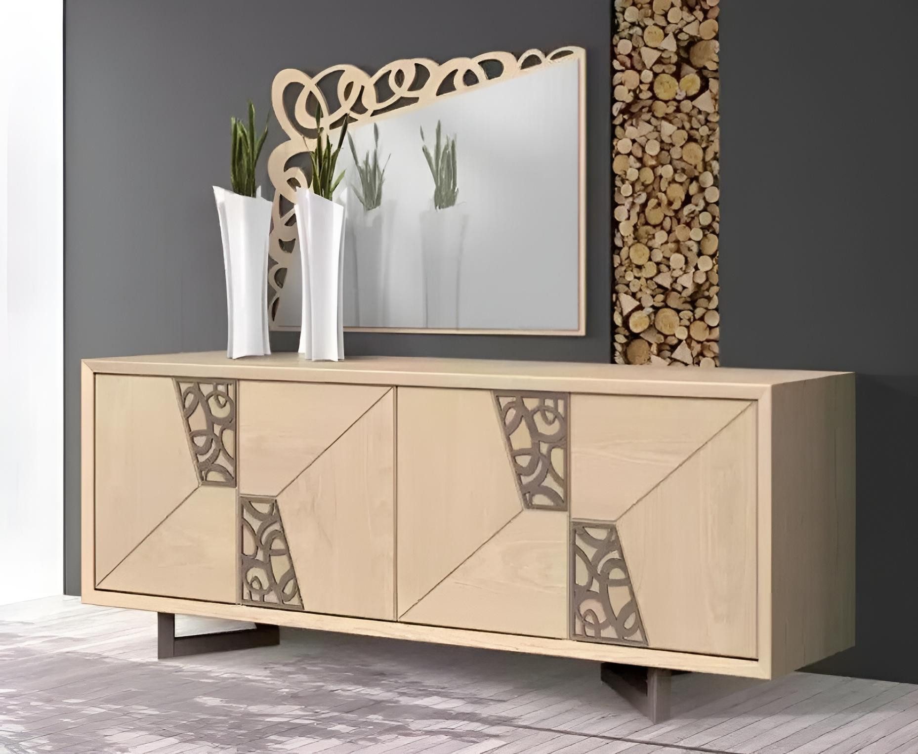 Xlmoebel Sideboard Designer-Kommode in Hellbraun aus edlem Holz mit Stauraum (Sideboard, 1 St., Sideboard), Hergestellt In Italy