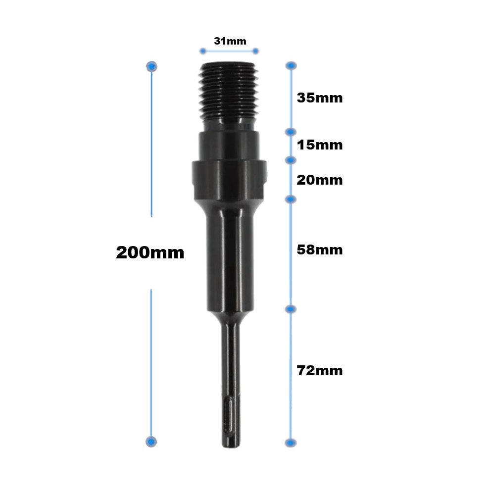 Trade-Shop Bohrkrone Adapter 1 1/4" Zoll auf SDS-Plus für Diamant-Bohrkrone günstig online kaufen