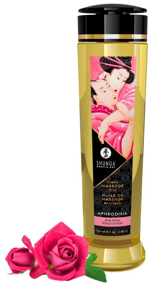 SHUNGA Massageöl Shunga - Massage Oil Aphrodisia Roses 240 ml, für sinnliche Massagen