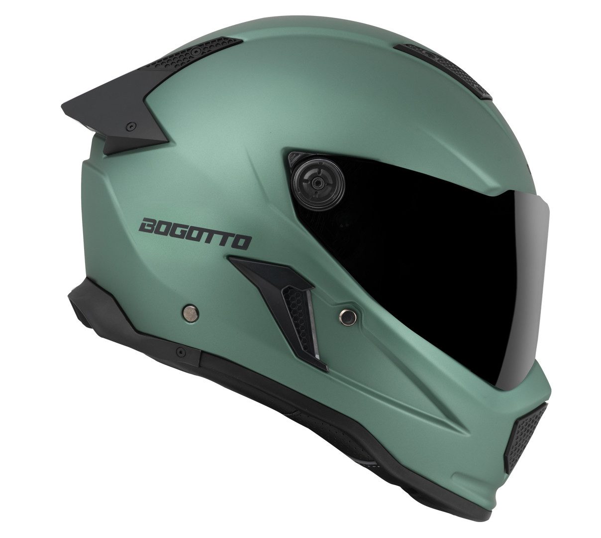 Bogotto Motorradhelm Rapto Helm, vorbereitet für Kommunikationssystem,geeignet für Brillenträger,v