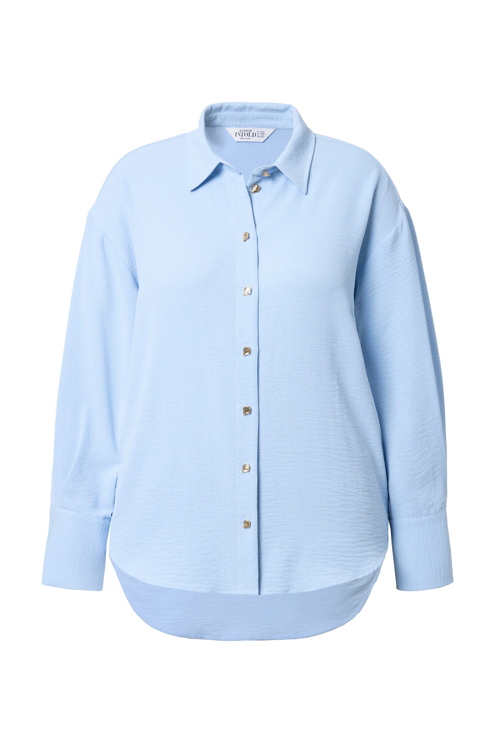 Studio Untold Hemdbluse Hemdbluse oversized Schmuckknöpfe günstig online kaufen