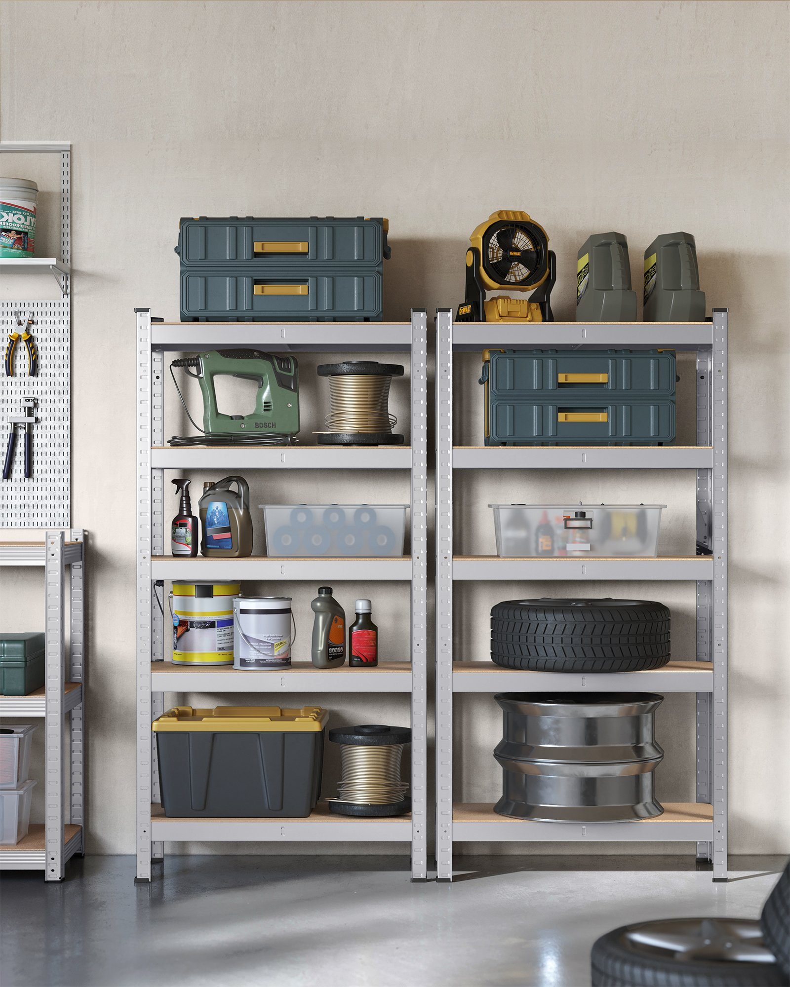 SONGMICS Schwerlastregal, Kellerregal, Lagerregal, 30 x 225 x 150 cm, Regal günstig online kaufen