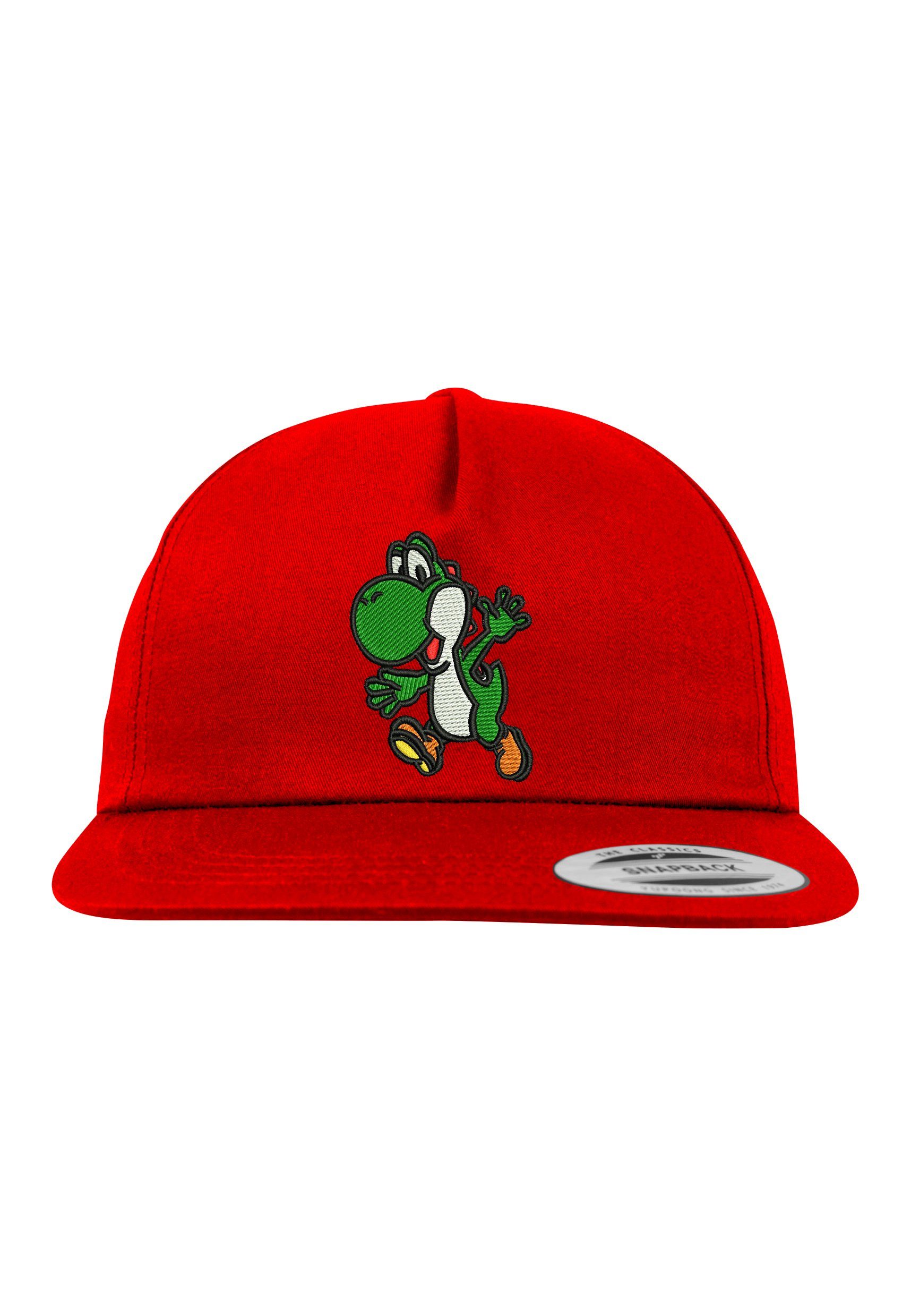 Youth Designz Baseball Cap Yoshi Unisex Snapback Cap mit modischer Logo Stickerei Rot
