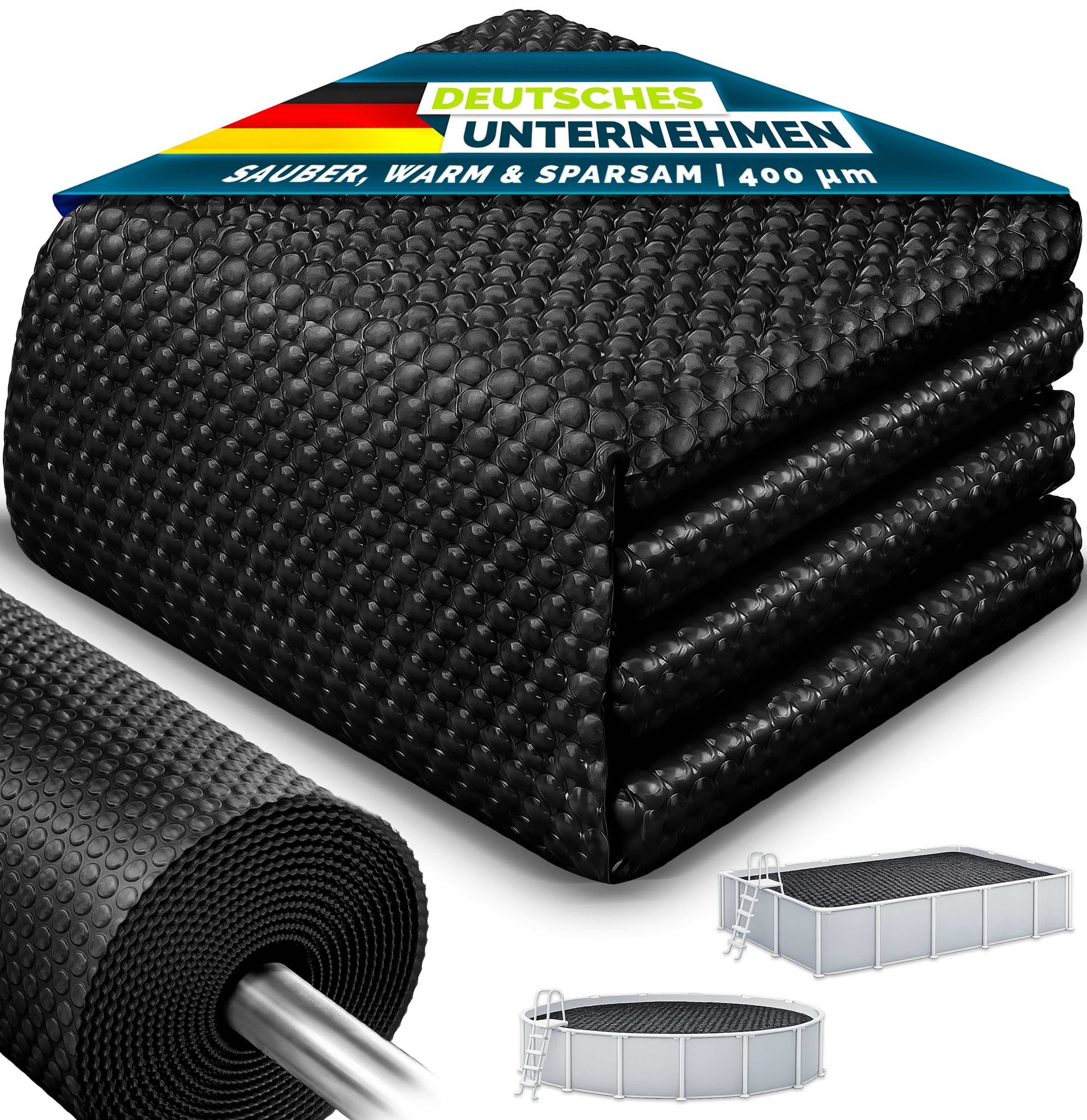 tillvex Pool-Abdeckplane tillvex Solar-Poolfolie 400µ (Packung)