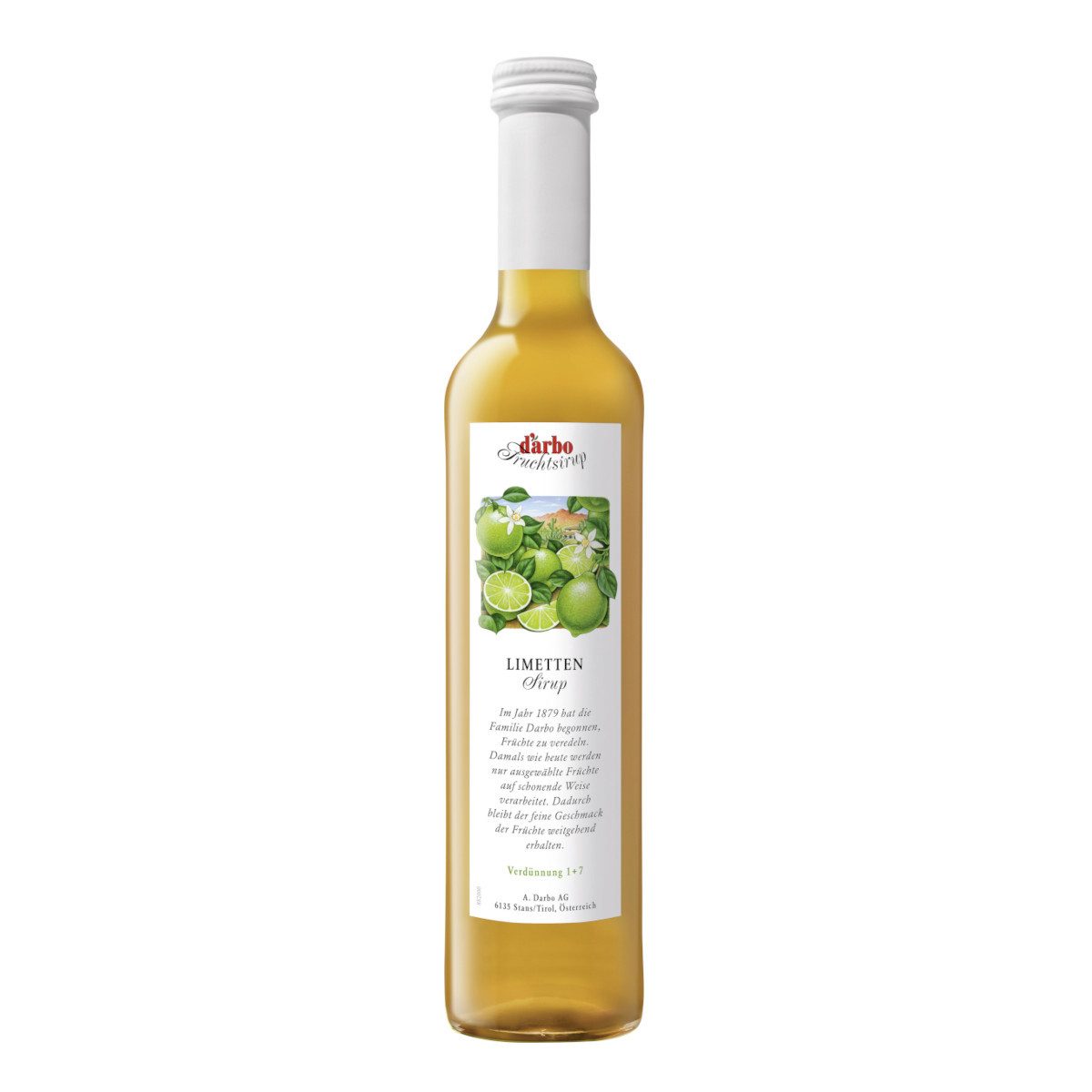 darbo Sirup, Darbo Naturrein Limetten Sirup frischer leicht herber Geschmack 500ml